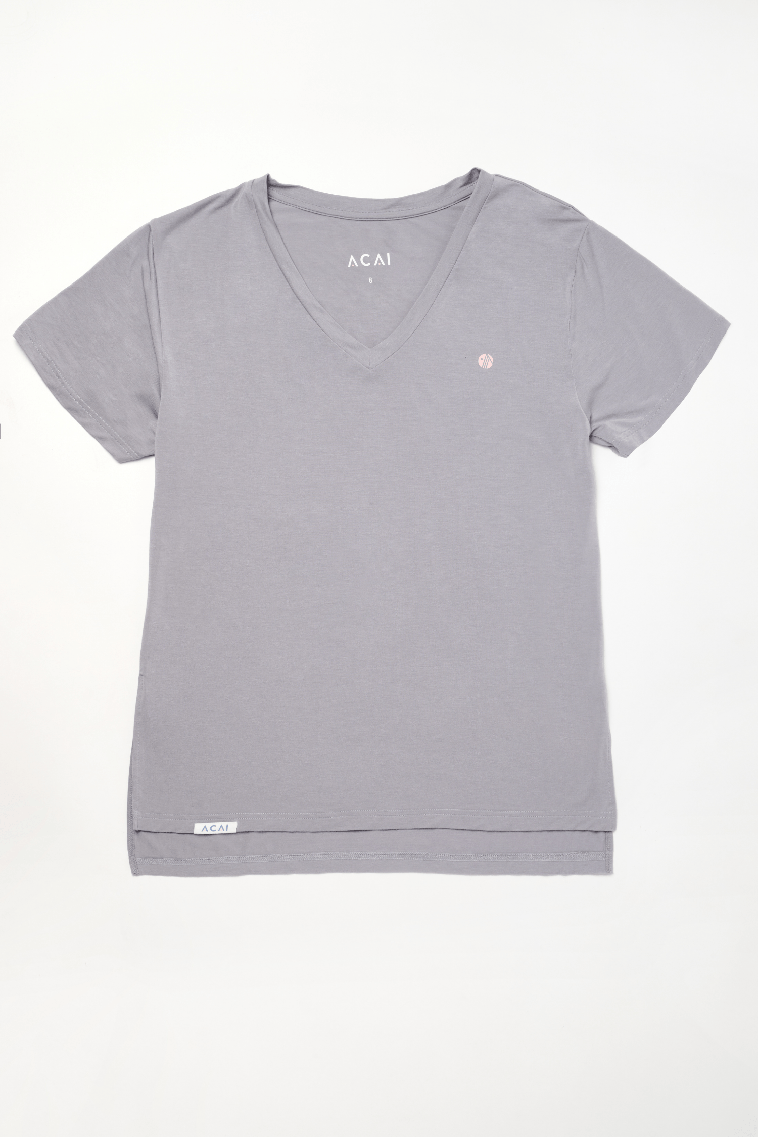 Acai T-shirts - Relax Tee - Pearl Grey - Uk22 - Womens