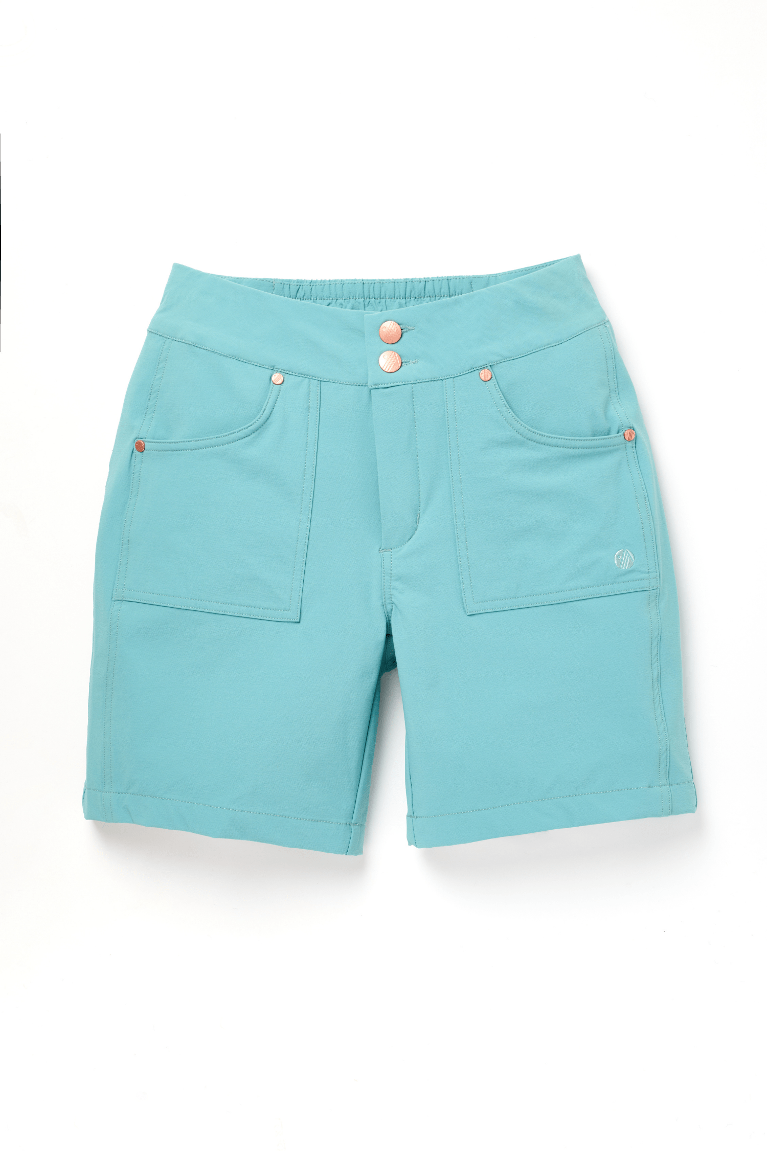 Acai Shorts - Mid Length Trek Shorts - Mineral Blue - 36 / Uk18 - Womens