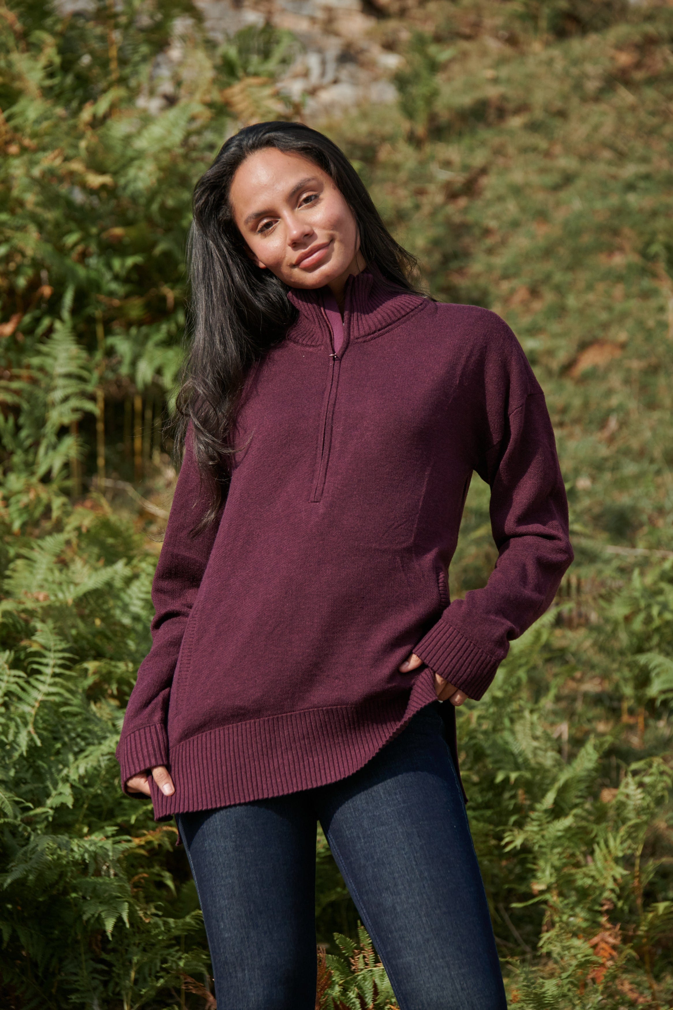 Acai Sweatshirts - Windchaser Sweater - Mulberry - Uk10 - Womens