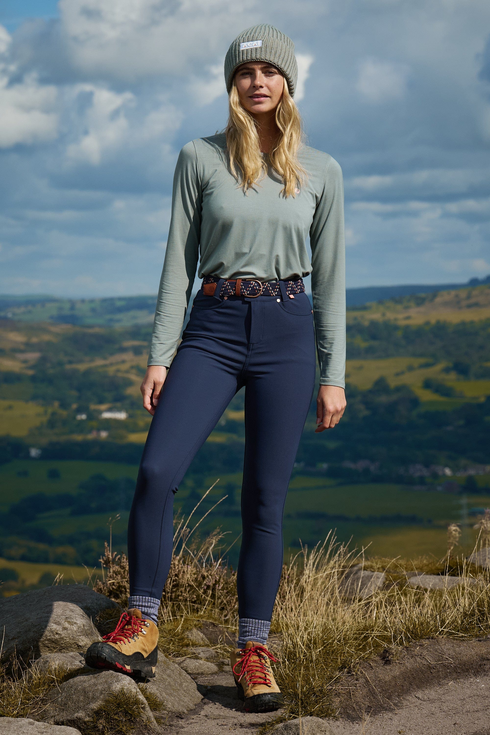 Acai Trousers - High Abrasion Aventurite Skinny Outdoor Trousers - Midnight Blue - 36r / Uk18 - Womens