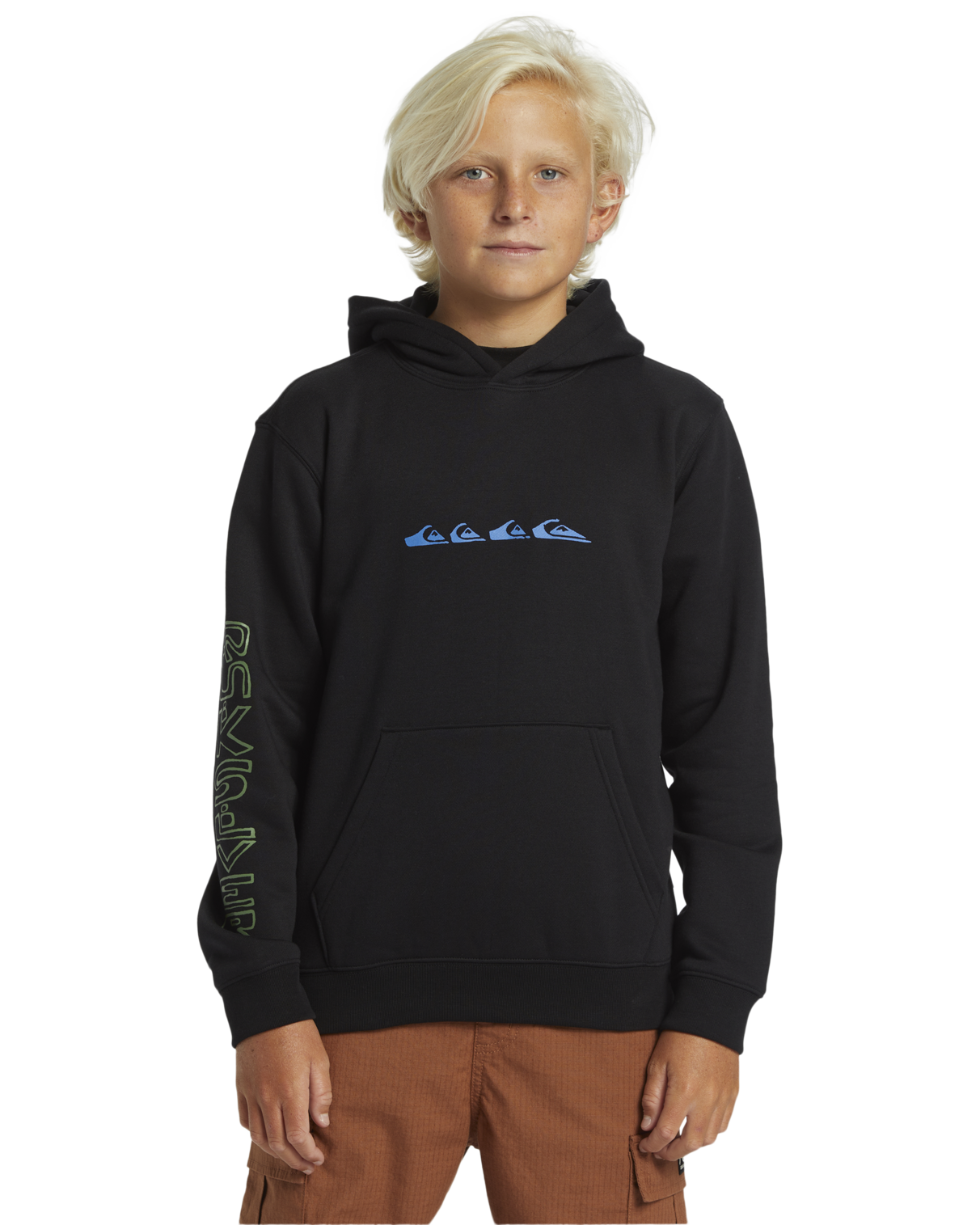 Boys Graphic Hoodie In Black