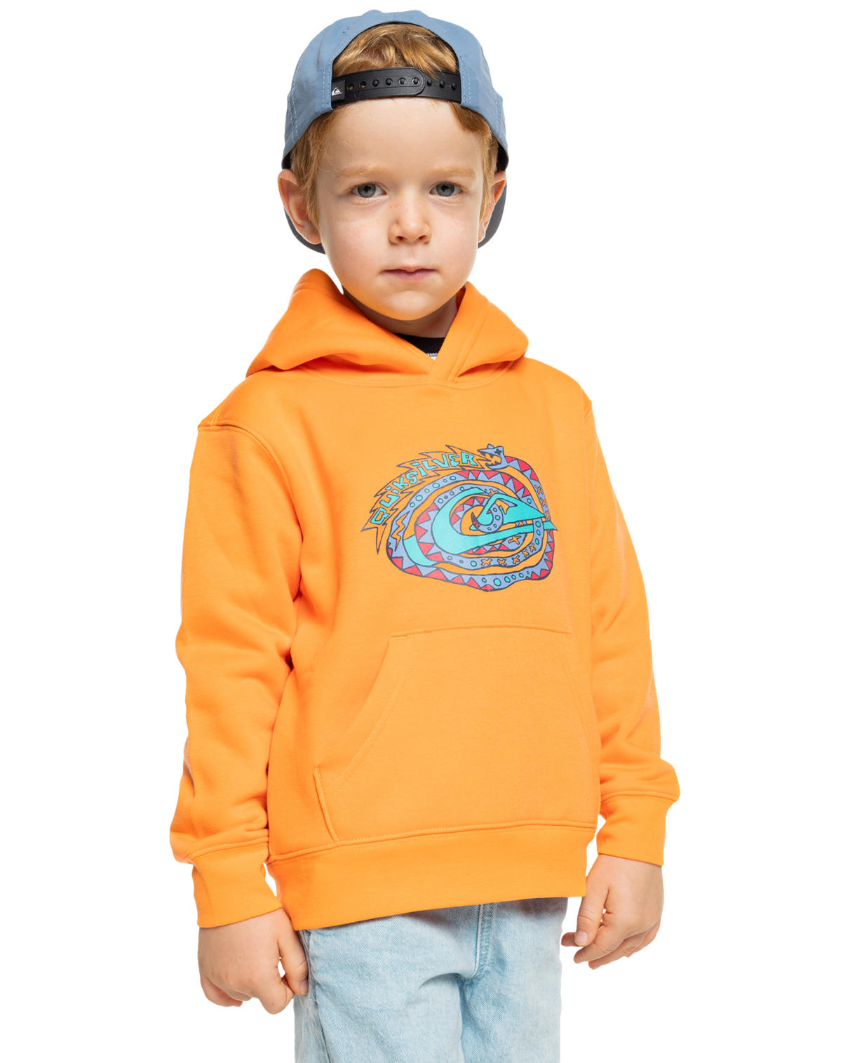 Boys Graphic Hoodie In Blazing Orange