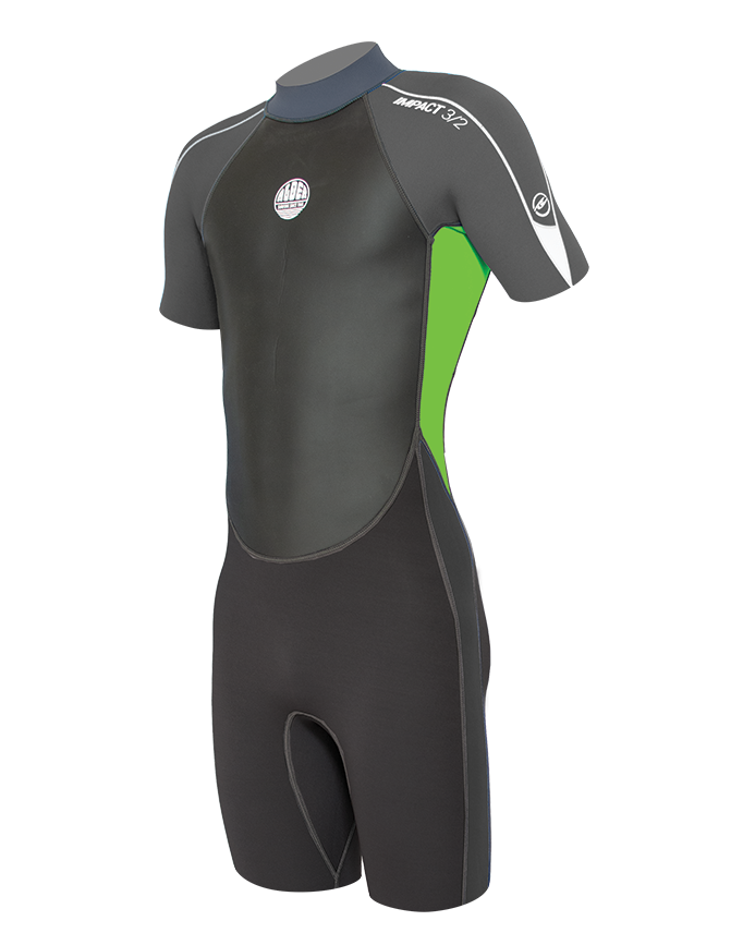 Boys Impact 3/2mm Shorty Wetsuit In Green