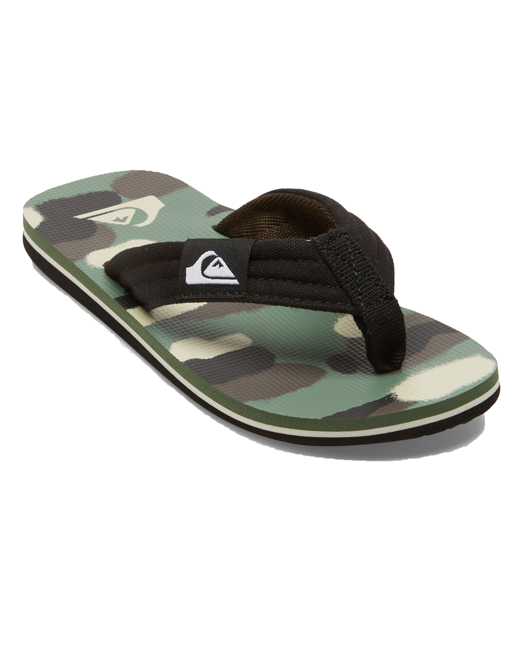 Boys Molokai Layback Flip Flops In Black  BrownandGreen