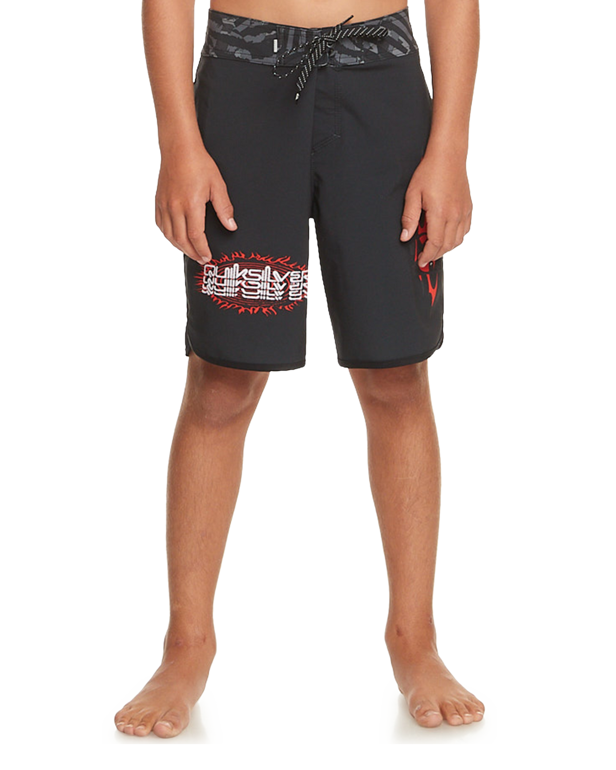 Boys Surfsilk Radical Scallop Boardshorts In Black