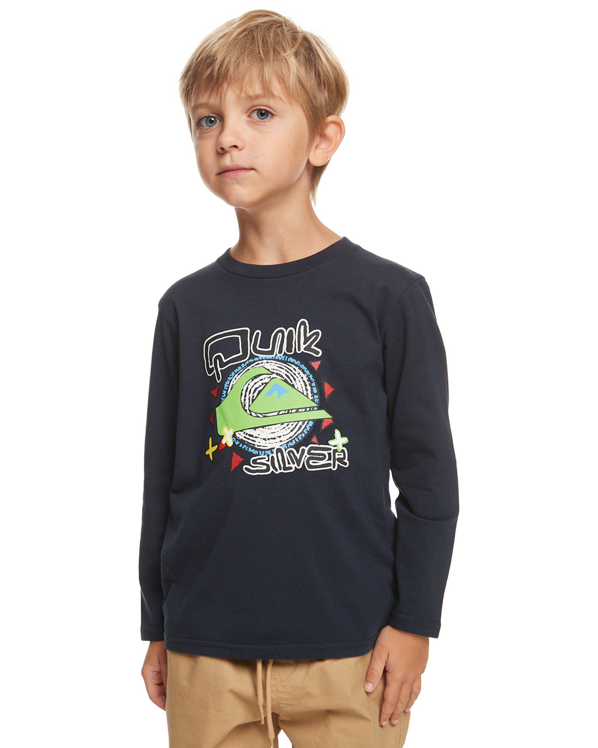 Boys Vintage Feel T-shirt In Navy Blazer