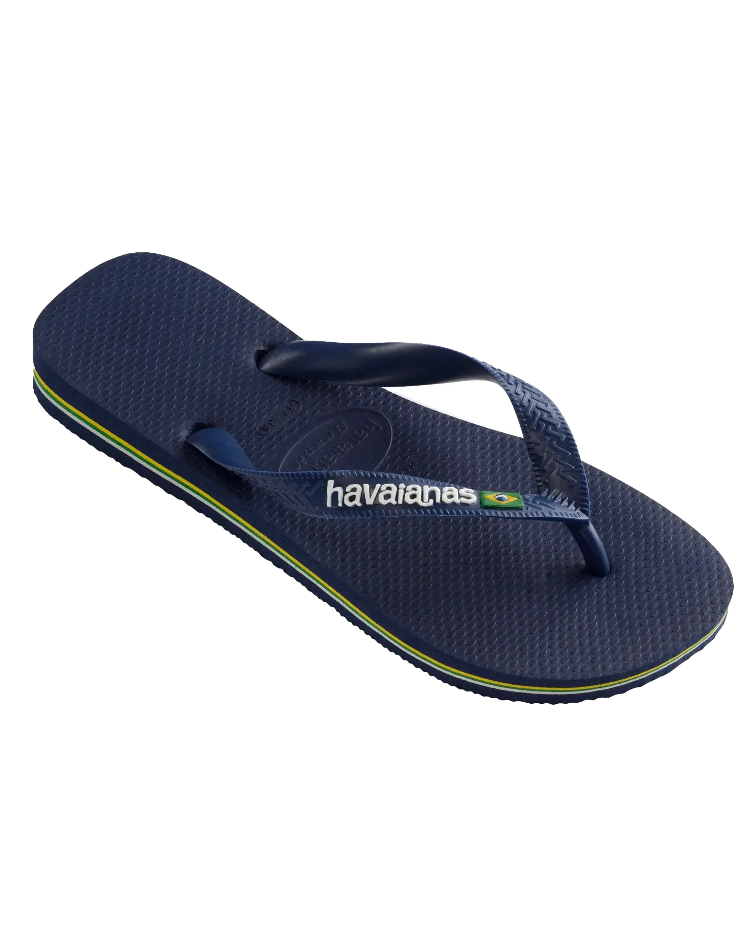 Brazil Logo Flip Flops In Navy Blue