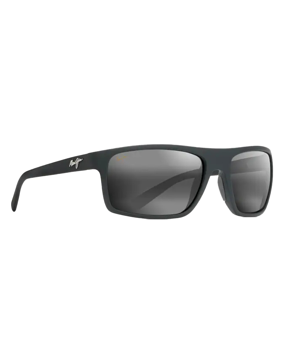 Byron Bay Polarised Wrap Sunglasses In Matte Black RubberandNeutral Grey