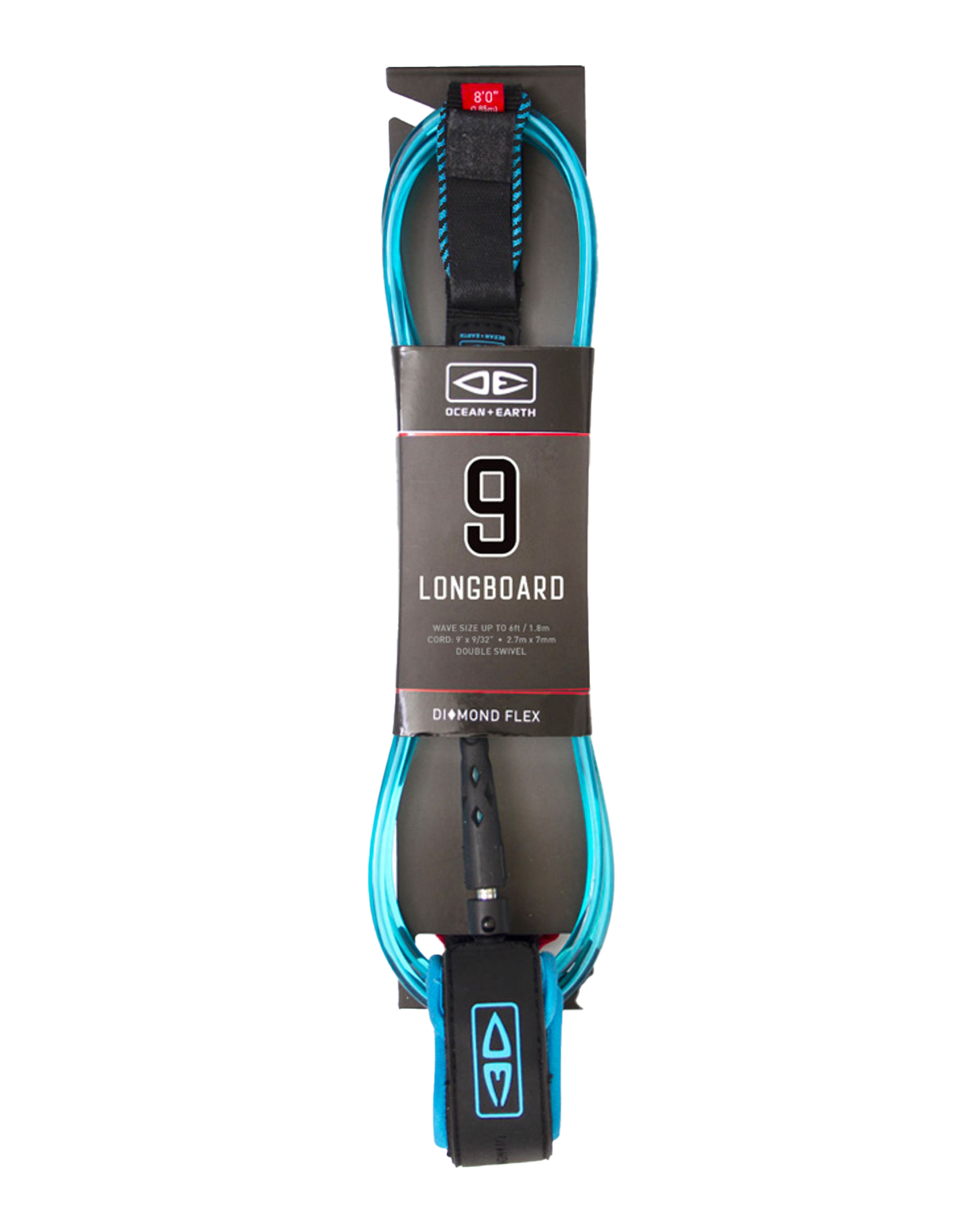 90 Longboard Regular Moulded Leash In Blue