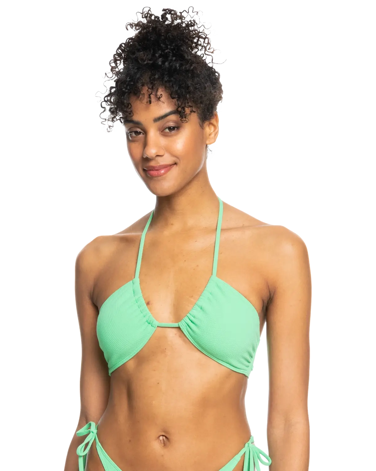 Color Jam Fashion Tri Bikini Top In Absinthe Green