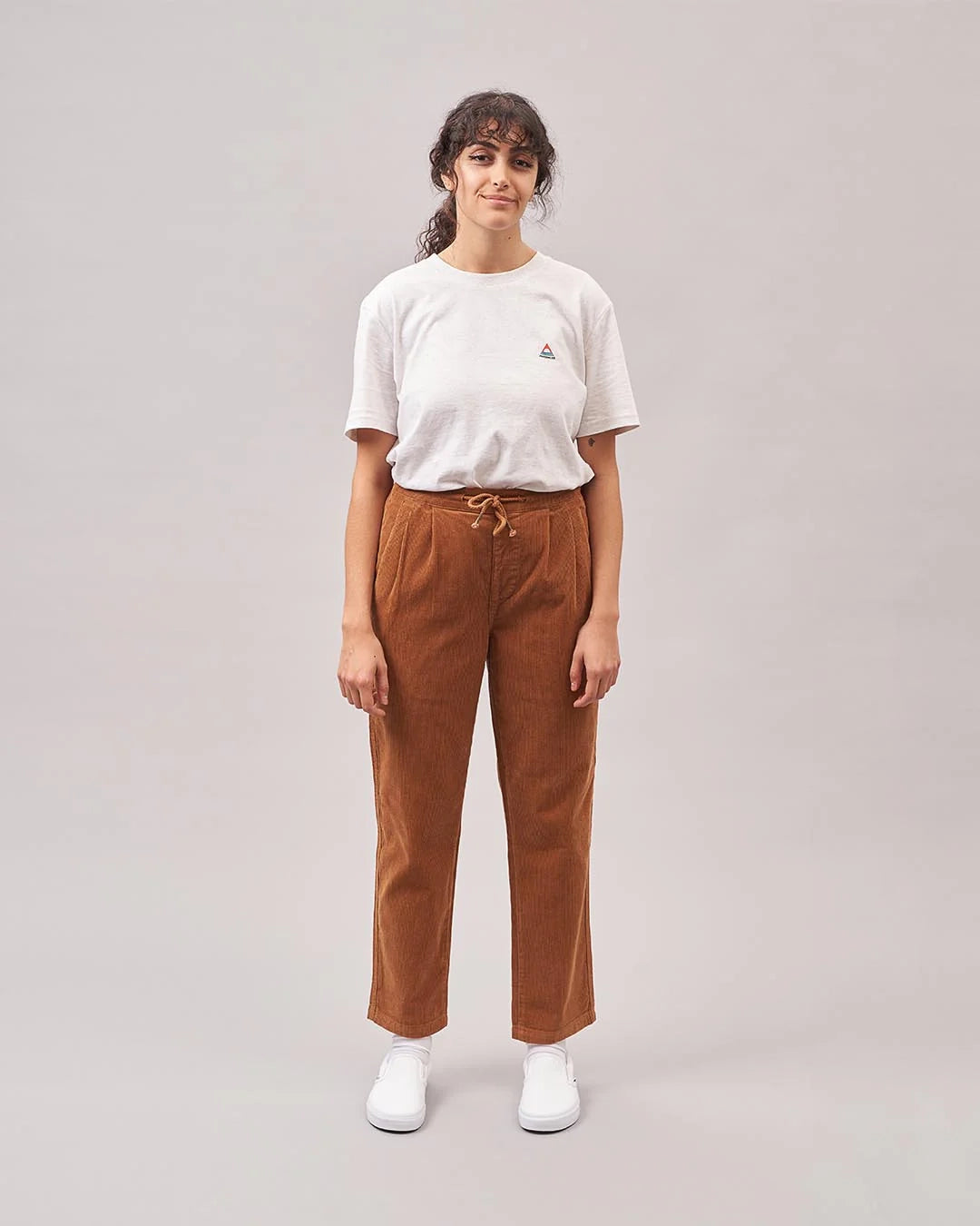 Compass Corduroy Trousers In Coconut