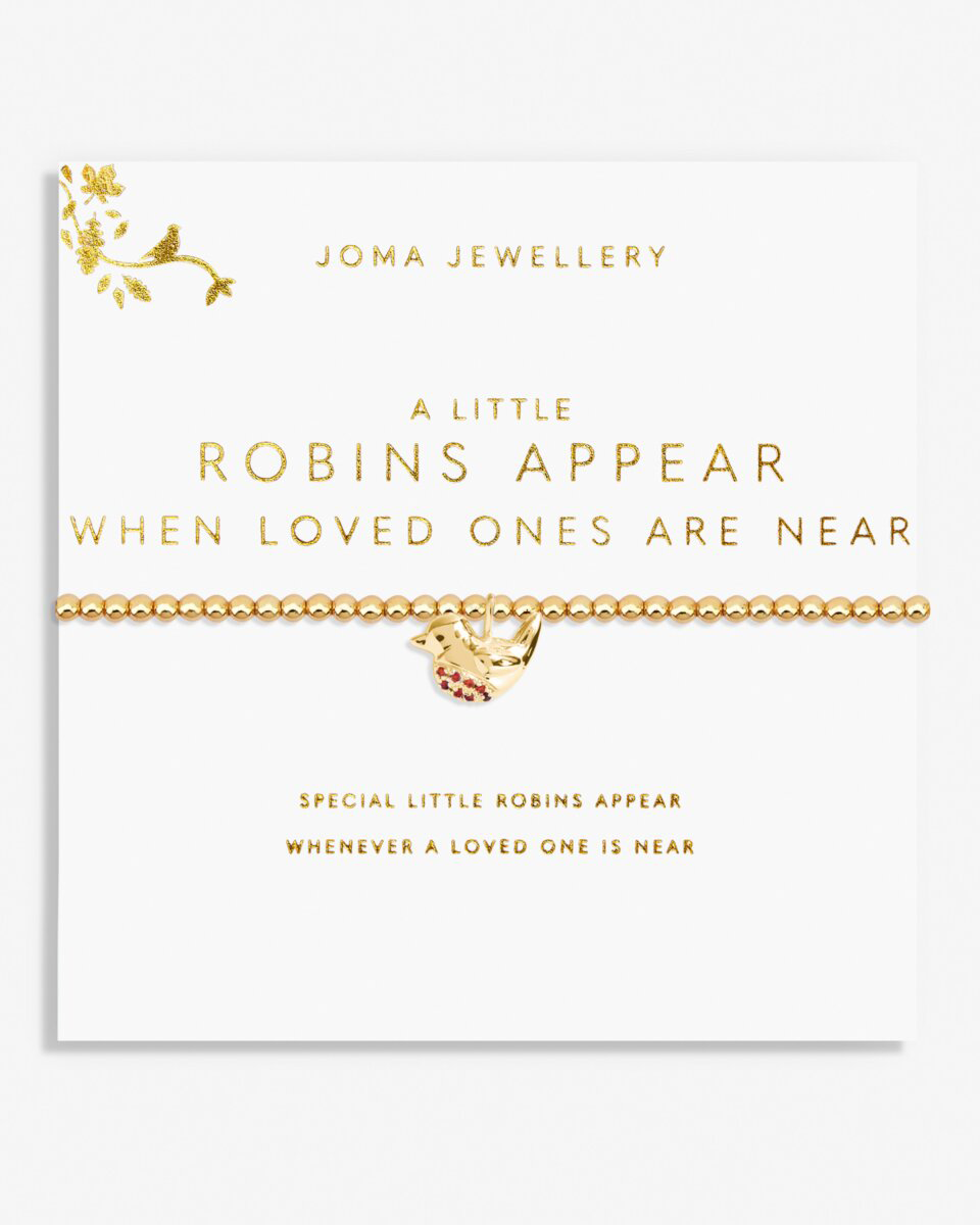 A Litte robins Appear When Loved Ones Are Near Bracelet In Gold Plating