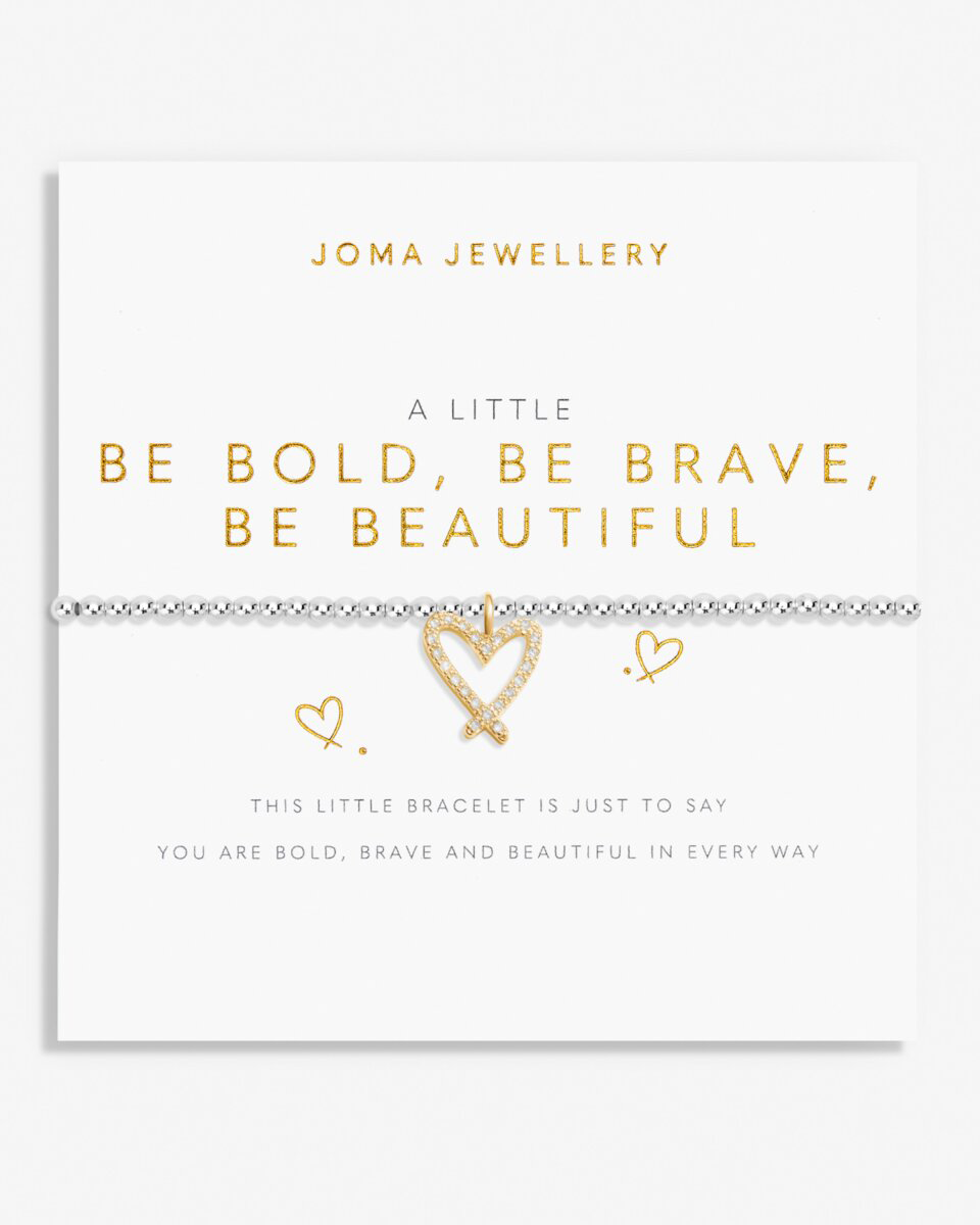 A Little be Bold Brave Beautiful Bracelet In Silver And Gold Plating