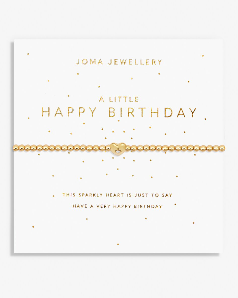 A Little happy Birthday Bracelet In Gold Plating