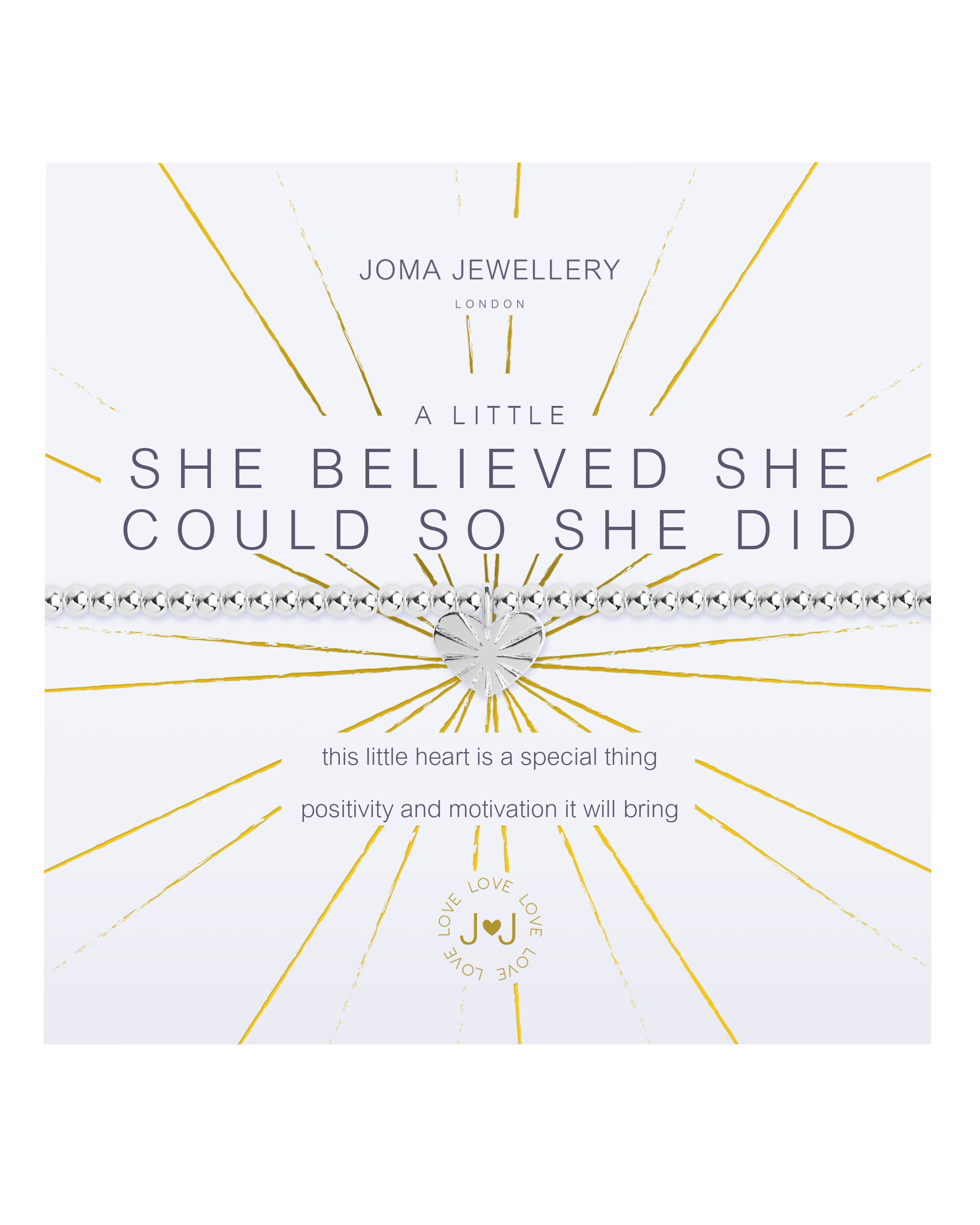 A Little she Believed She Could Bracelet In Gold