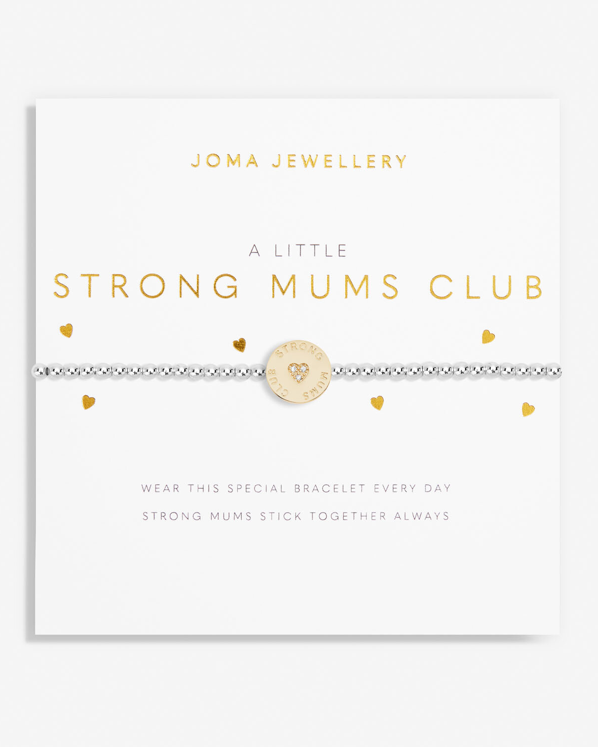 A Little strong Mums Club Bracelet In SilverandGold