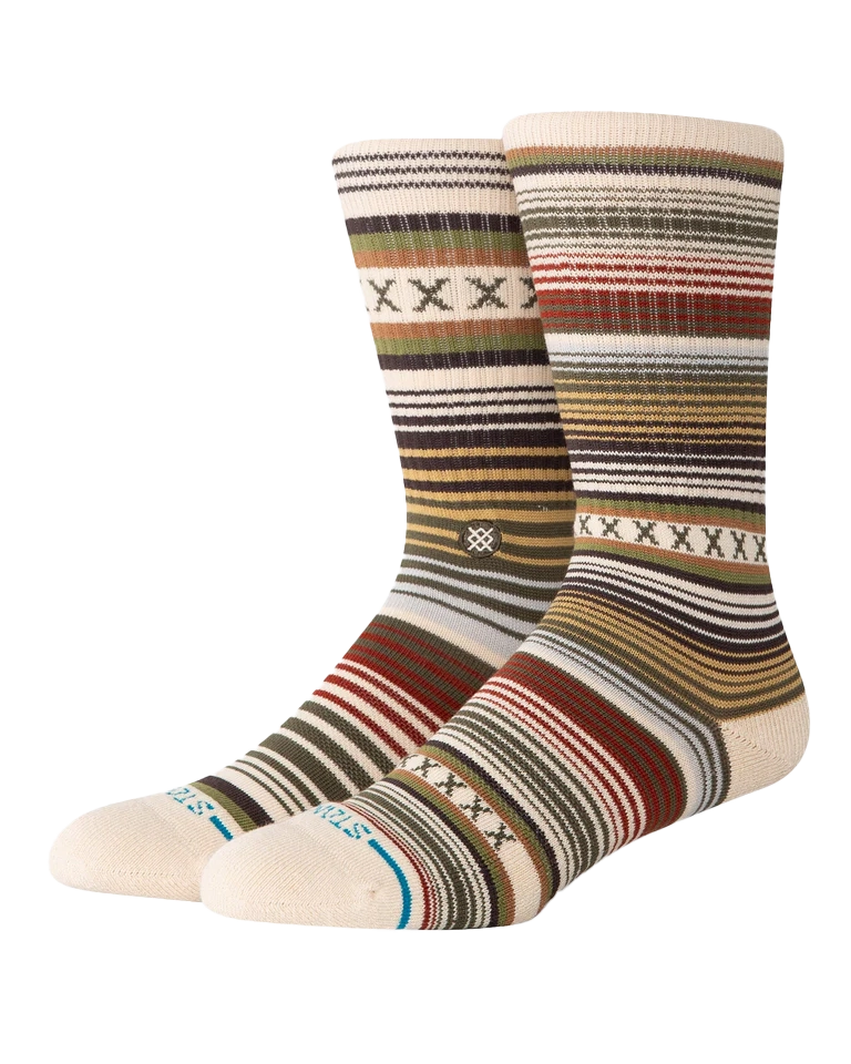 Curren St Crew Socks In Tan