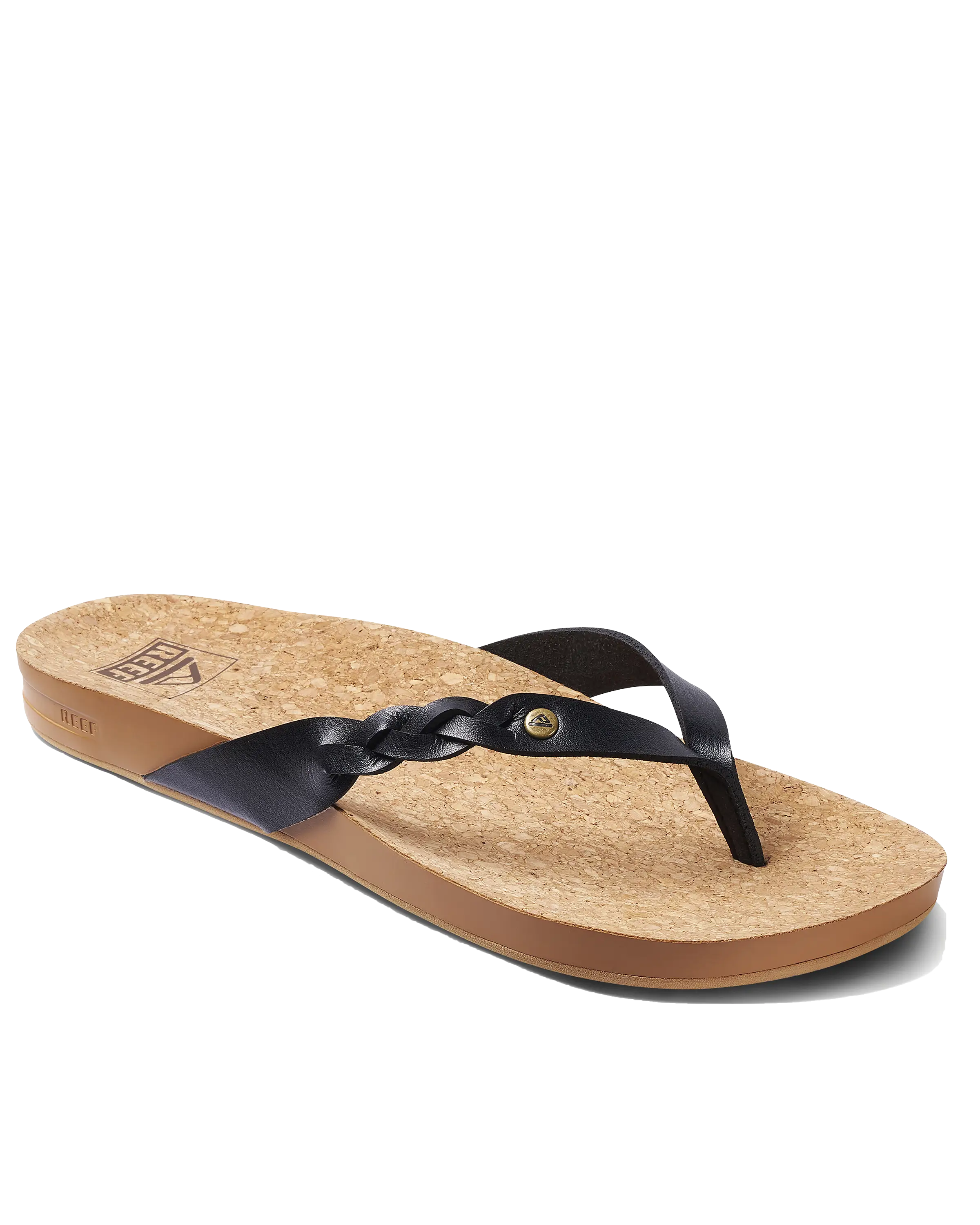 Cushion Court Twist Flip Flops In Black