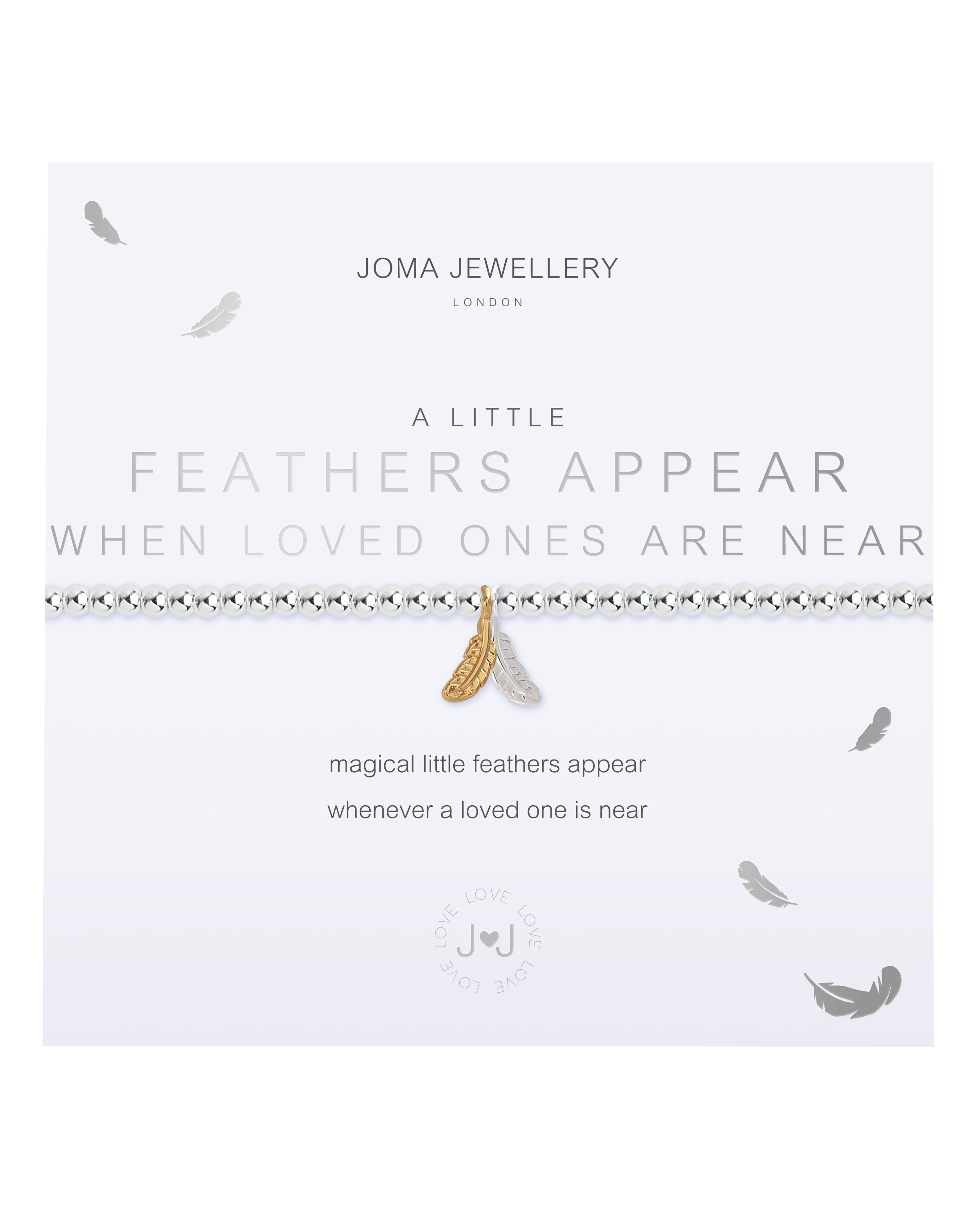 A Little Feathers Appear When Loved Ones Are Near Bracelet In SilverandGold