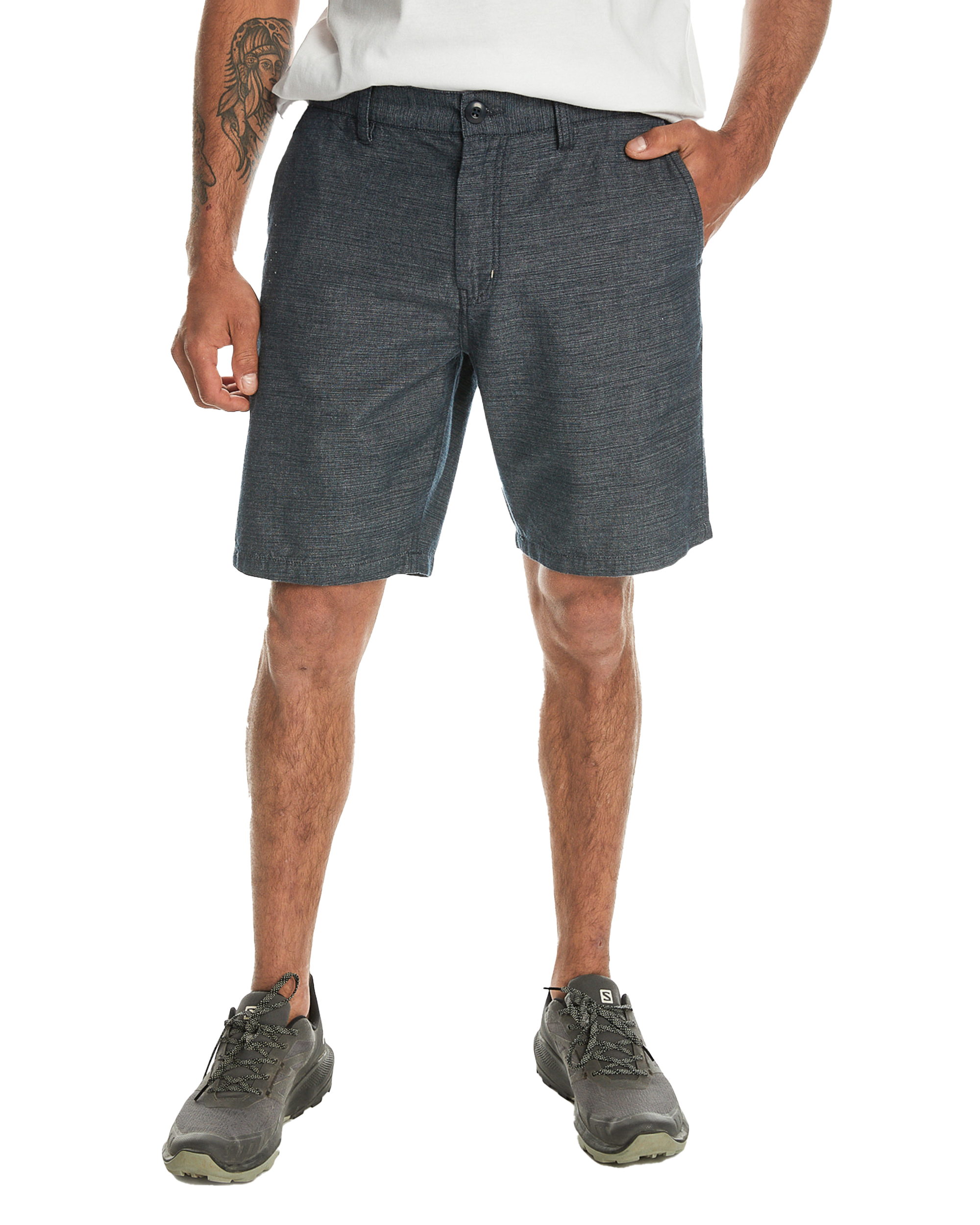 Davis Chino Walkshorts In Navy BlazerandHeather