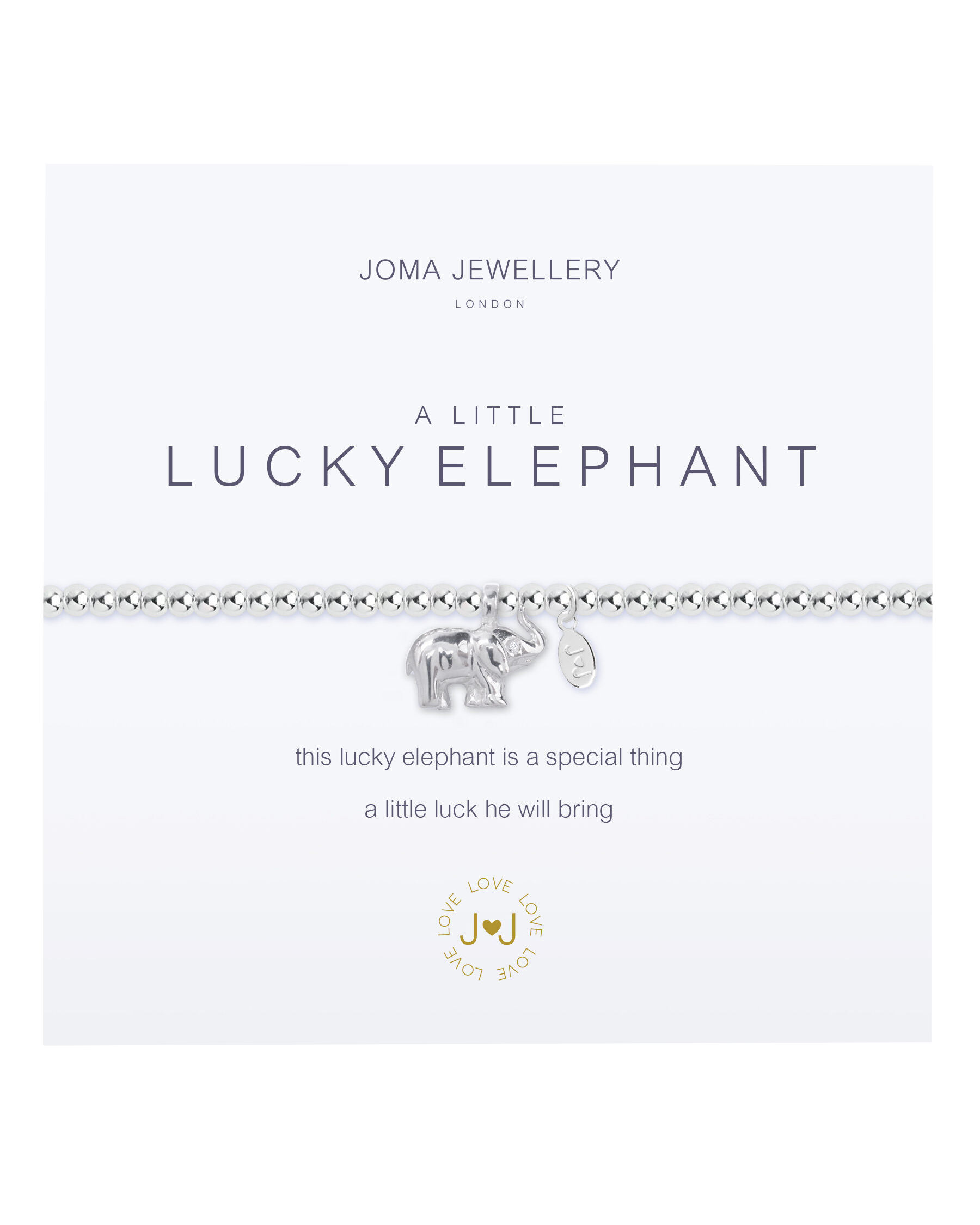 A Little Lucky Elephant Bracelet In Silver