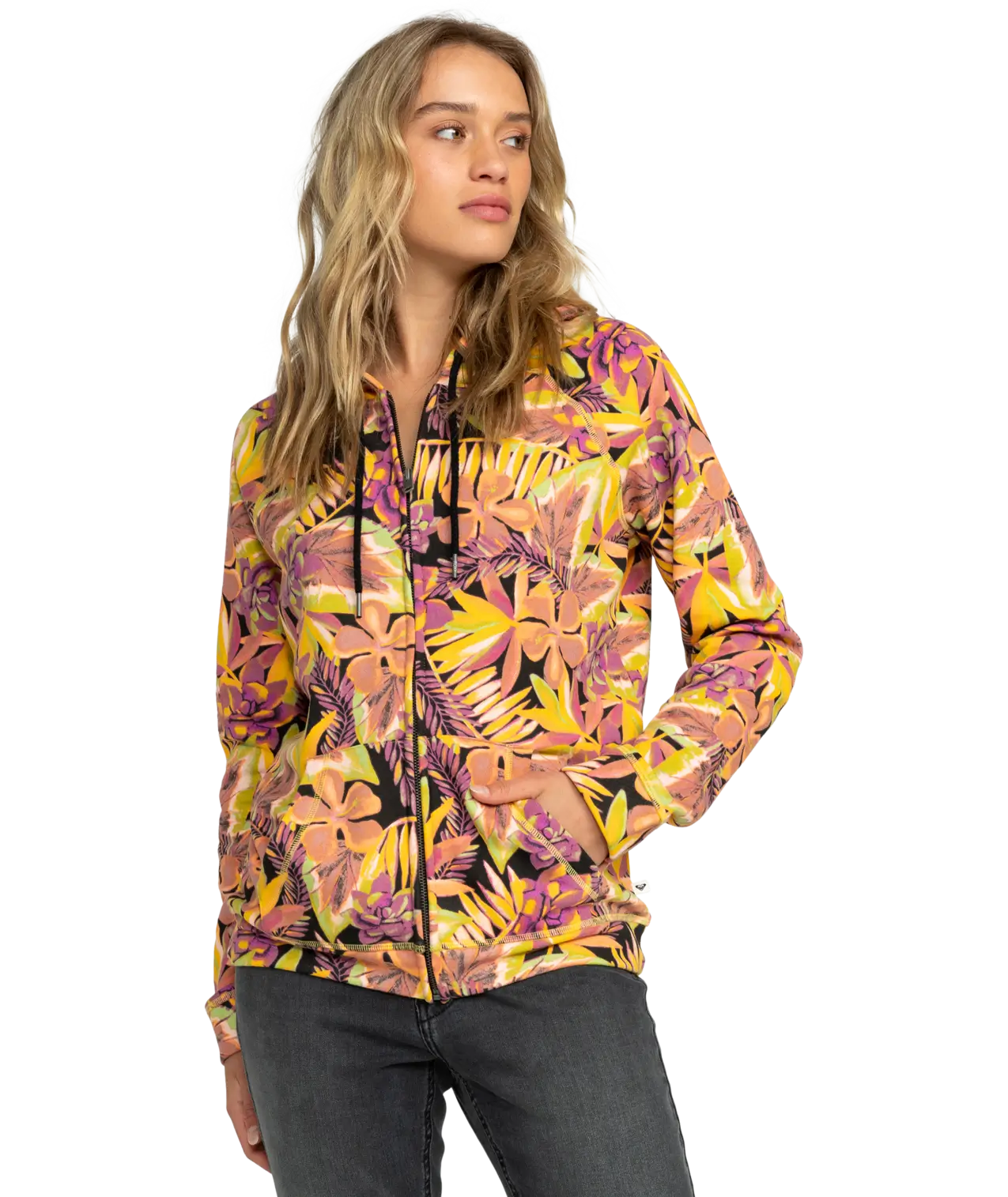 Dive Deep Zip Hoodie In Anthracite Hot Tropics Apparel