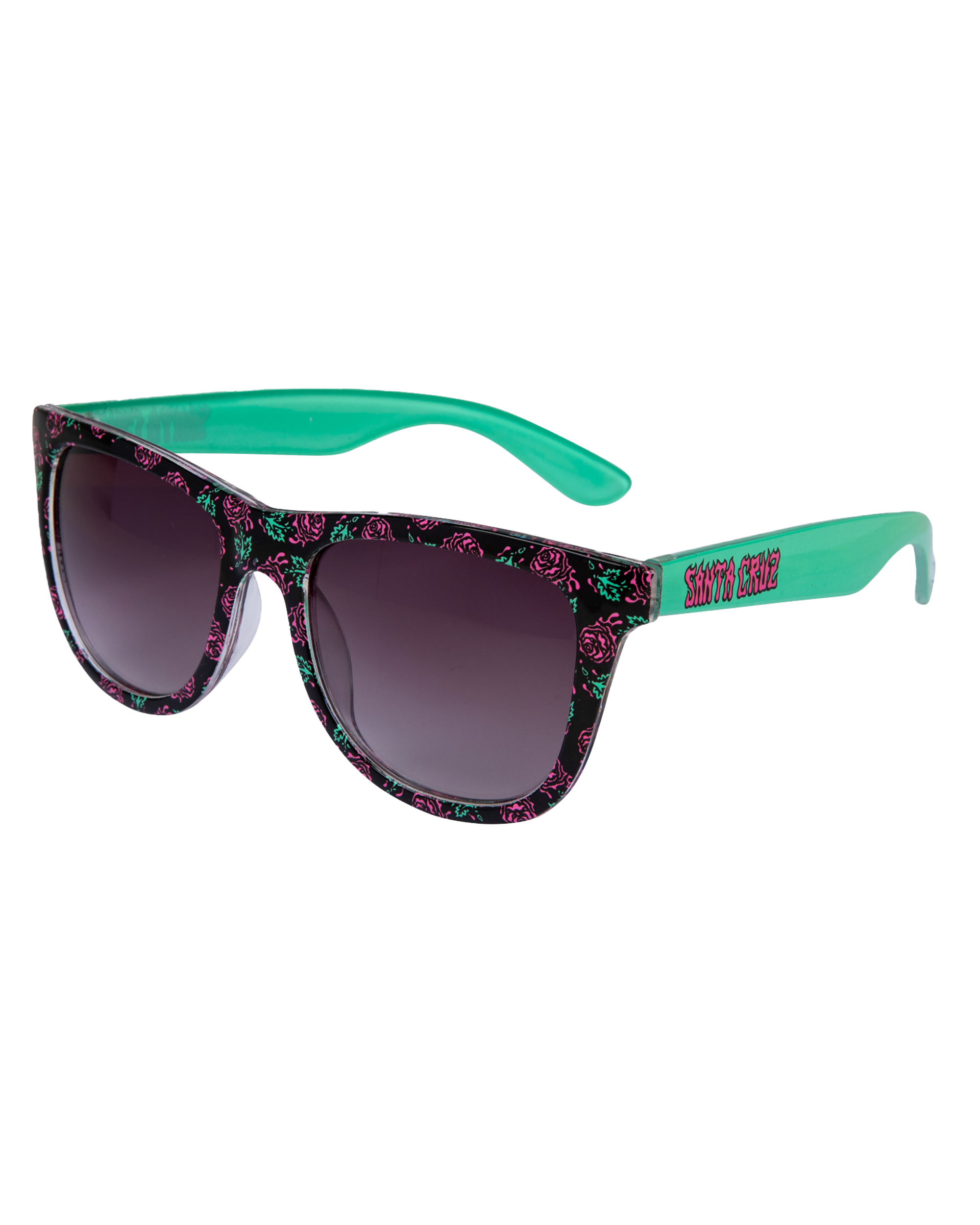 Dressen Roses Sunglasses In BlackandTurquoise