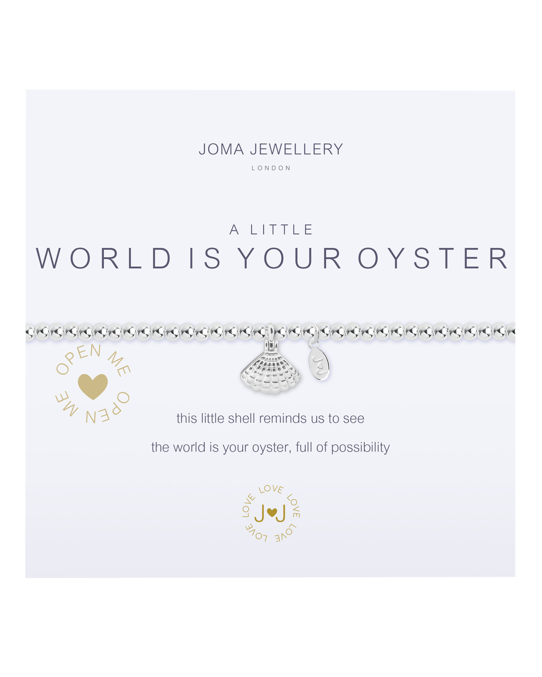 A Little The World Is Your Oyster Bracelet In Silver