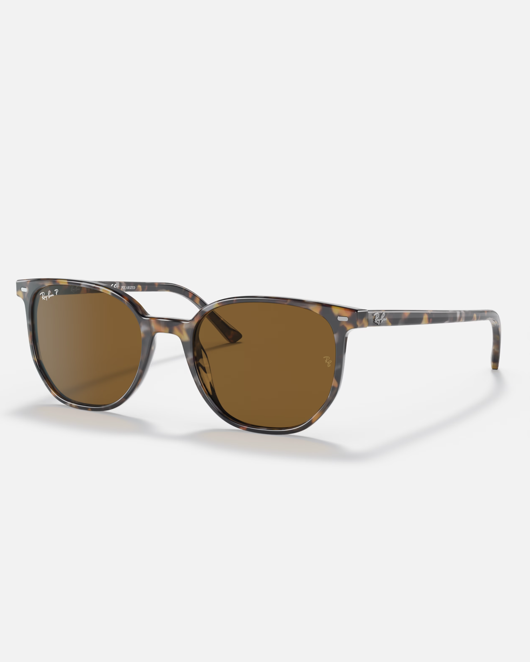 Elliot Polarised Sunglasses In Havana Brown Grey