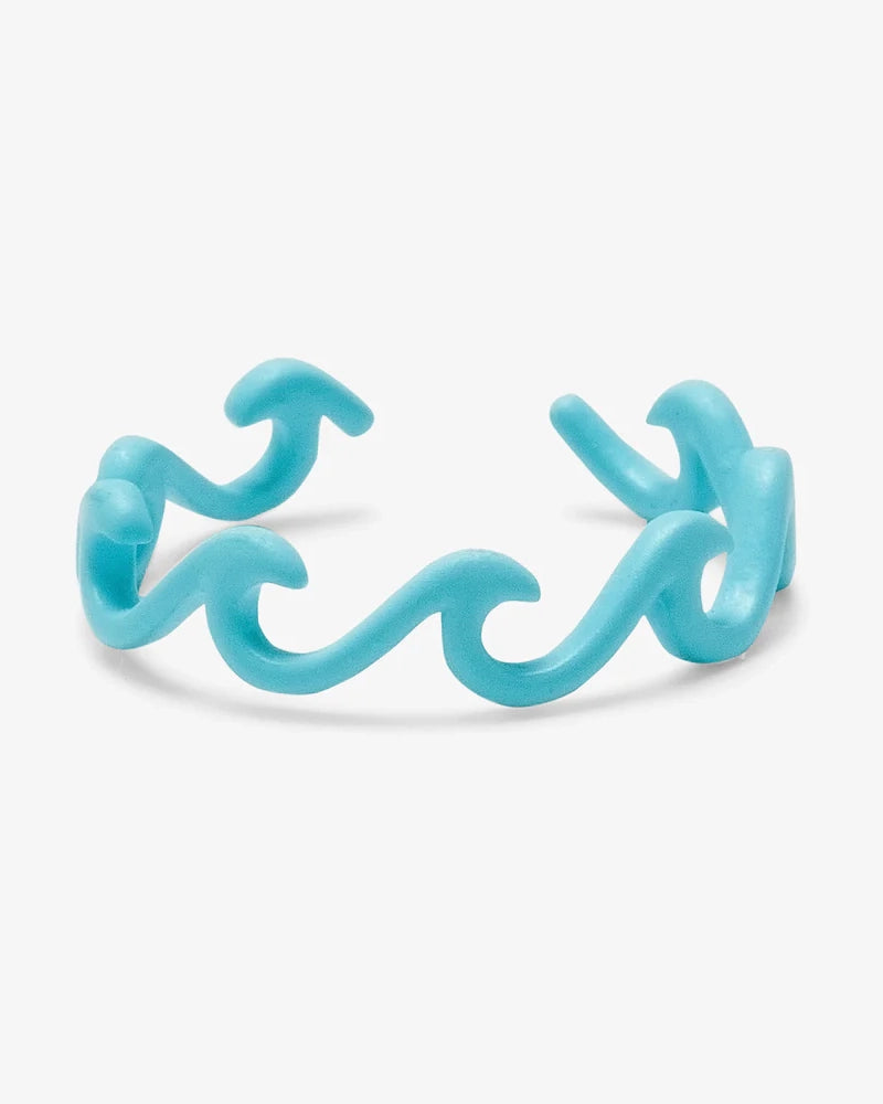 Enamel Delicate Wave Toe Ring In Turquoise