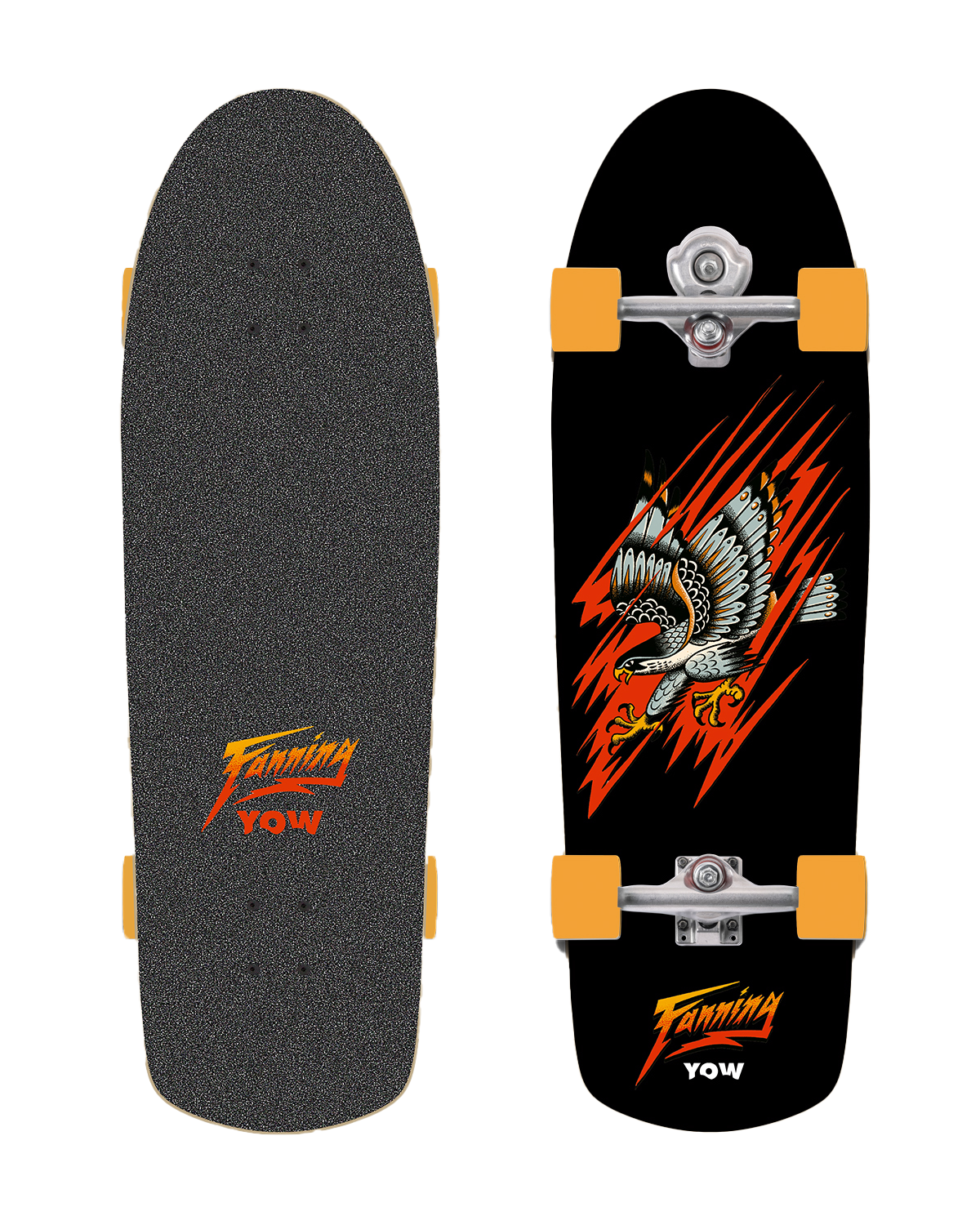 Fanning Falcon Performer 34 Skateboard In Black