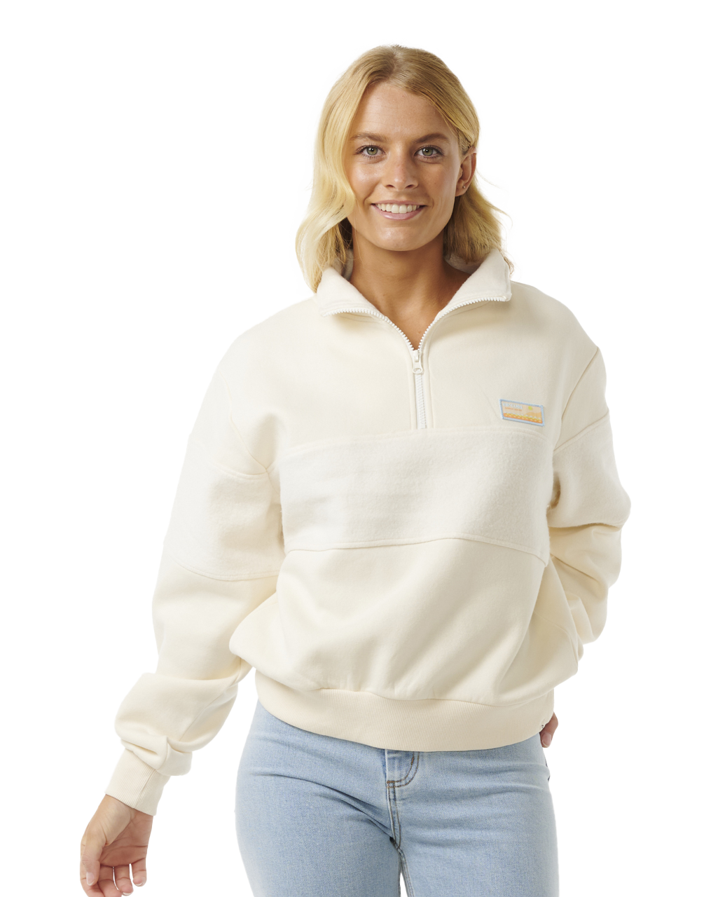 Fortaleza Half Zip Fleece In Beige