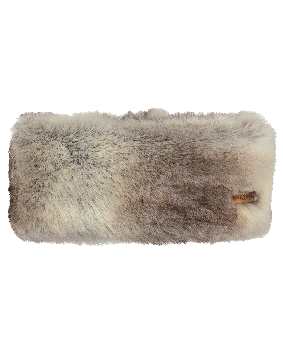 Fur Headband In Heather Brown