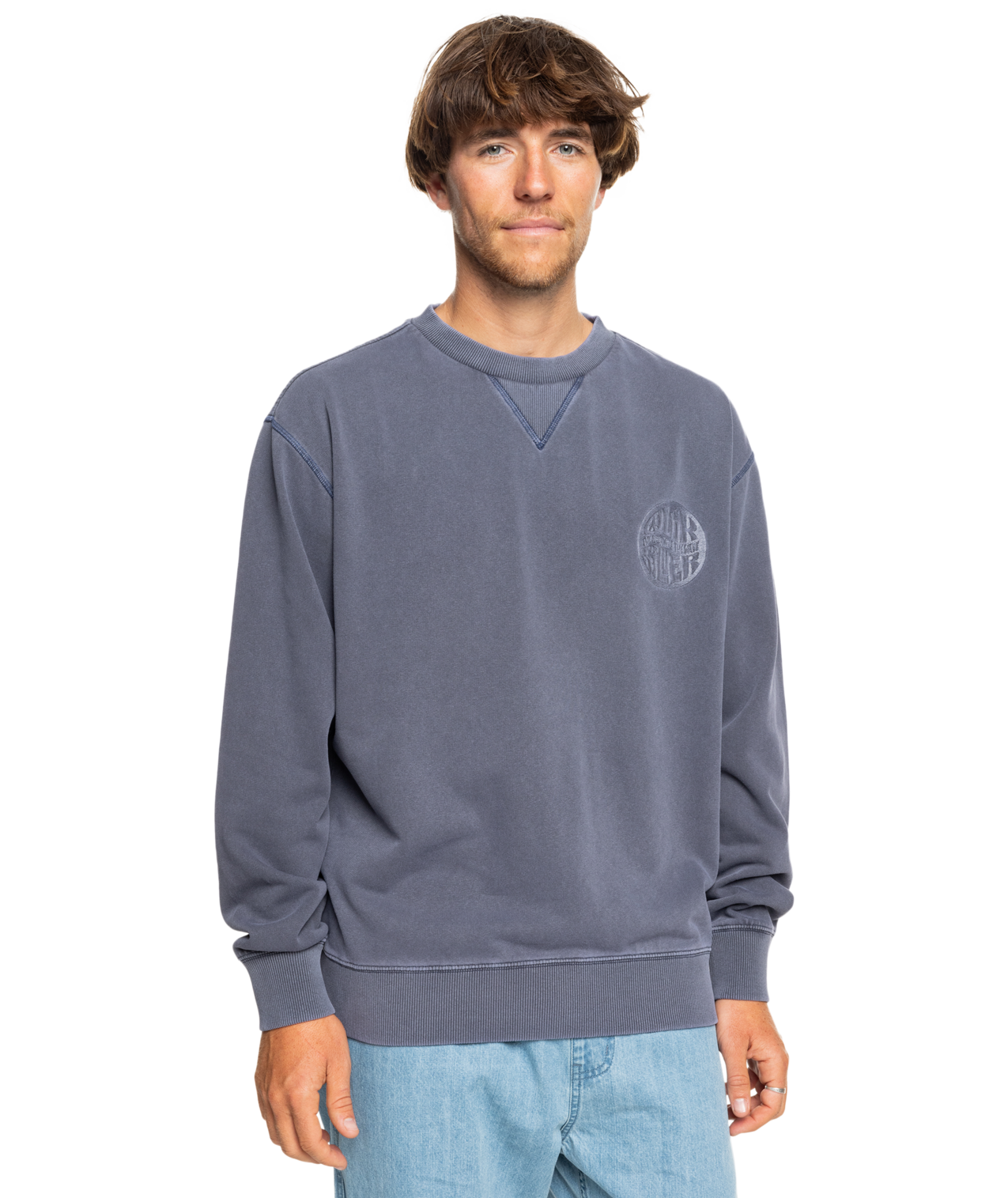 Garment Dye Sweatshirt In Estate Blue