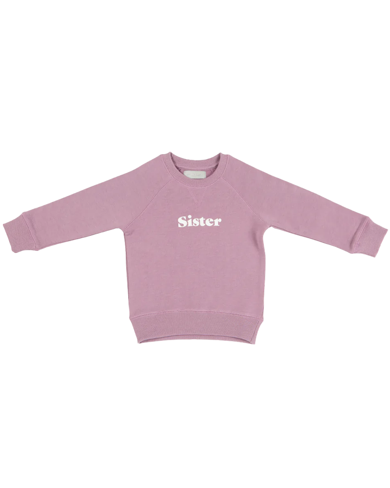 Girls Sister Sweatshirt In Violet