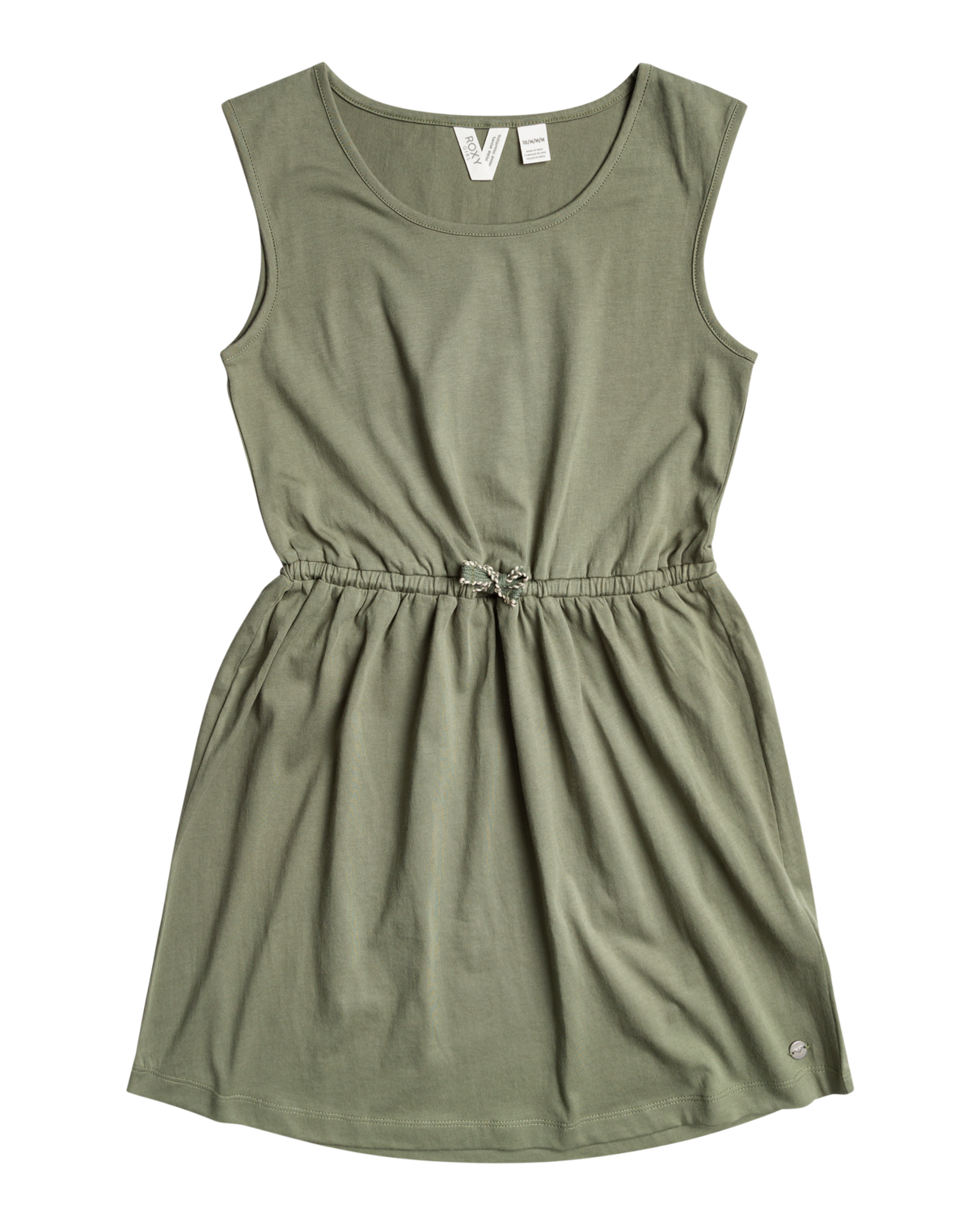 Girls Surfs Solid Playsuit In Agave Green