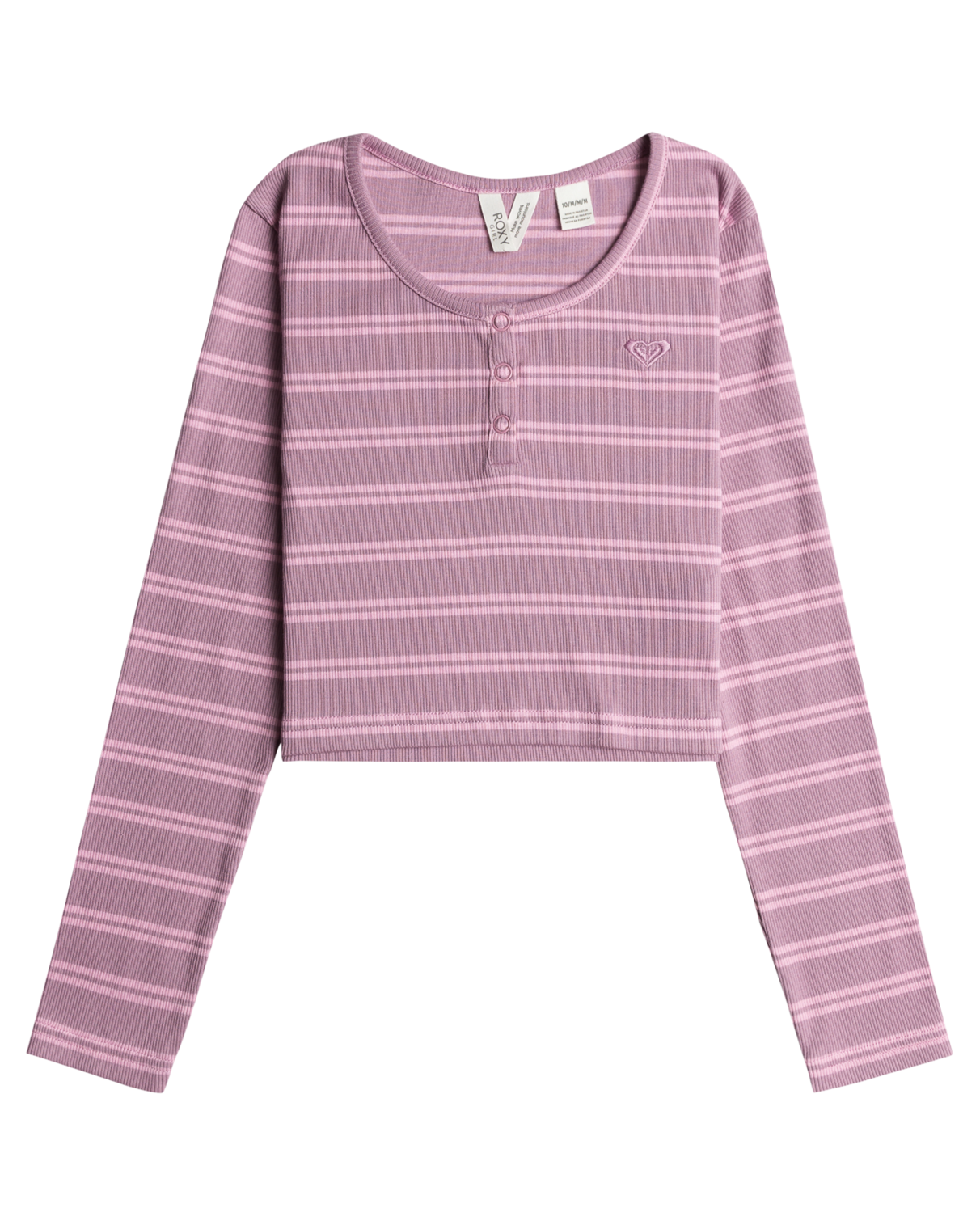 Girls Violet Chemistry T-shirt In Mauve Orchid Stripy Stipe