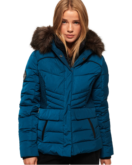 Glacier Biker Jacket In Teal