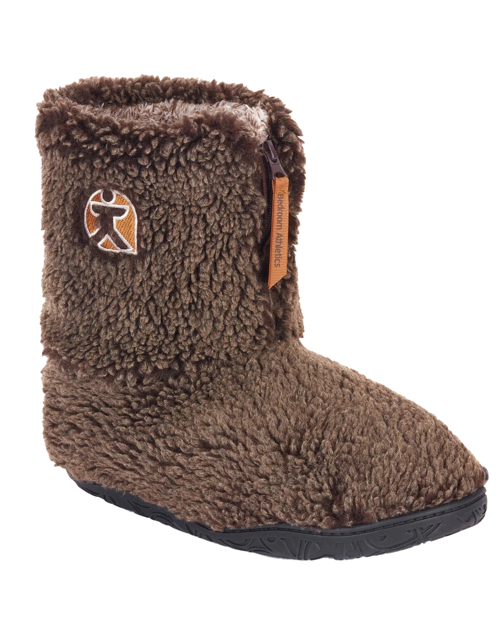 Gosling Snow Tipped Sherpa Slipper Boots In Washed Dark Chocolate