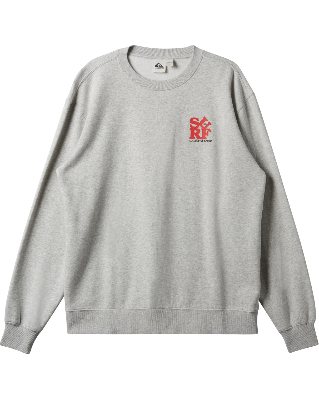 Graphic Mix Sweatshirt In White Marble Heather