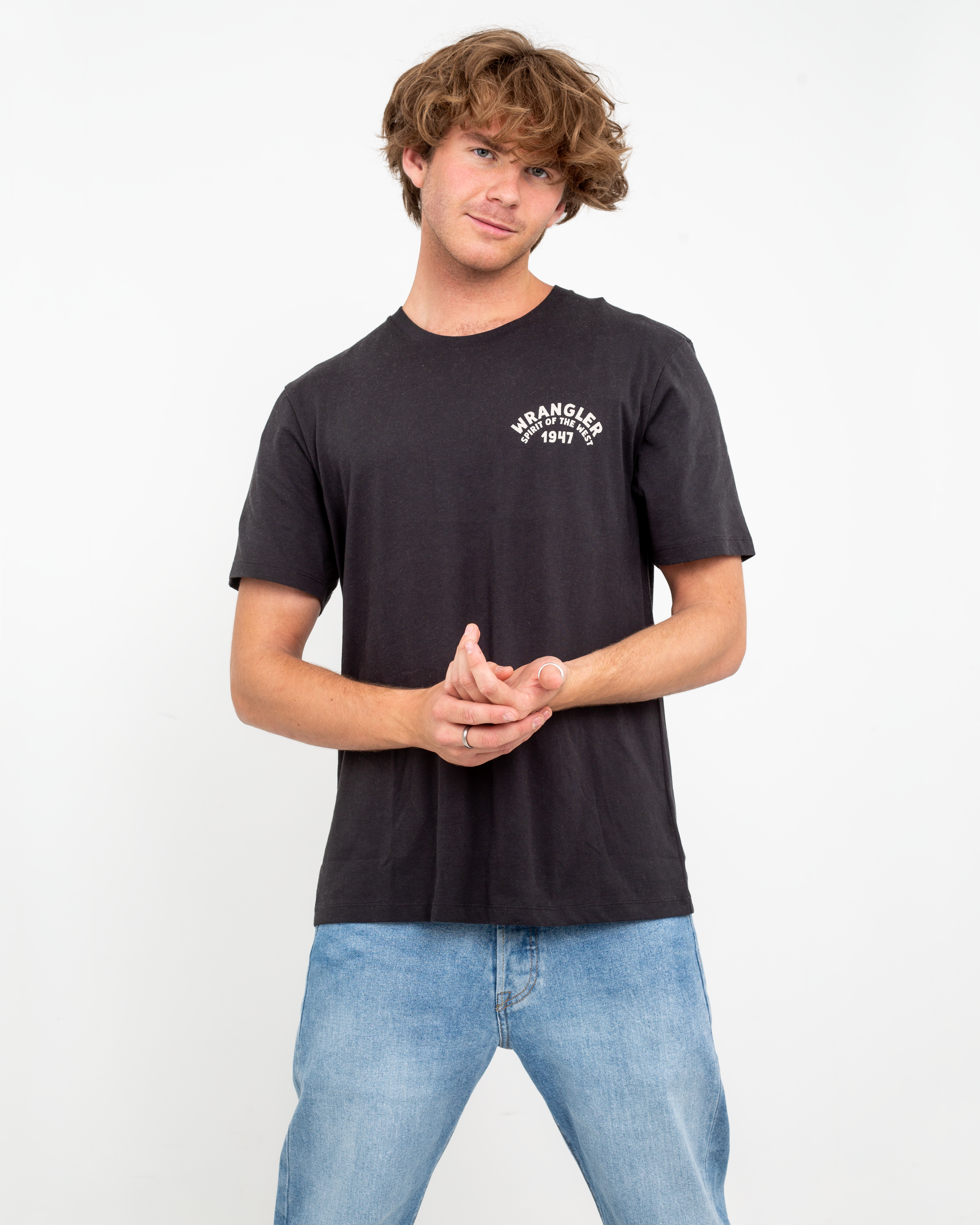 Graphic T-shirt In Faded Black