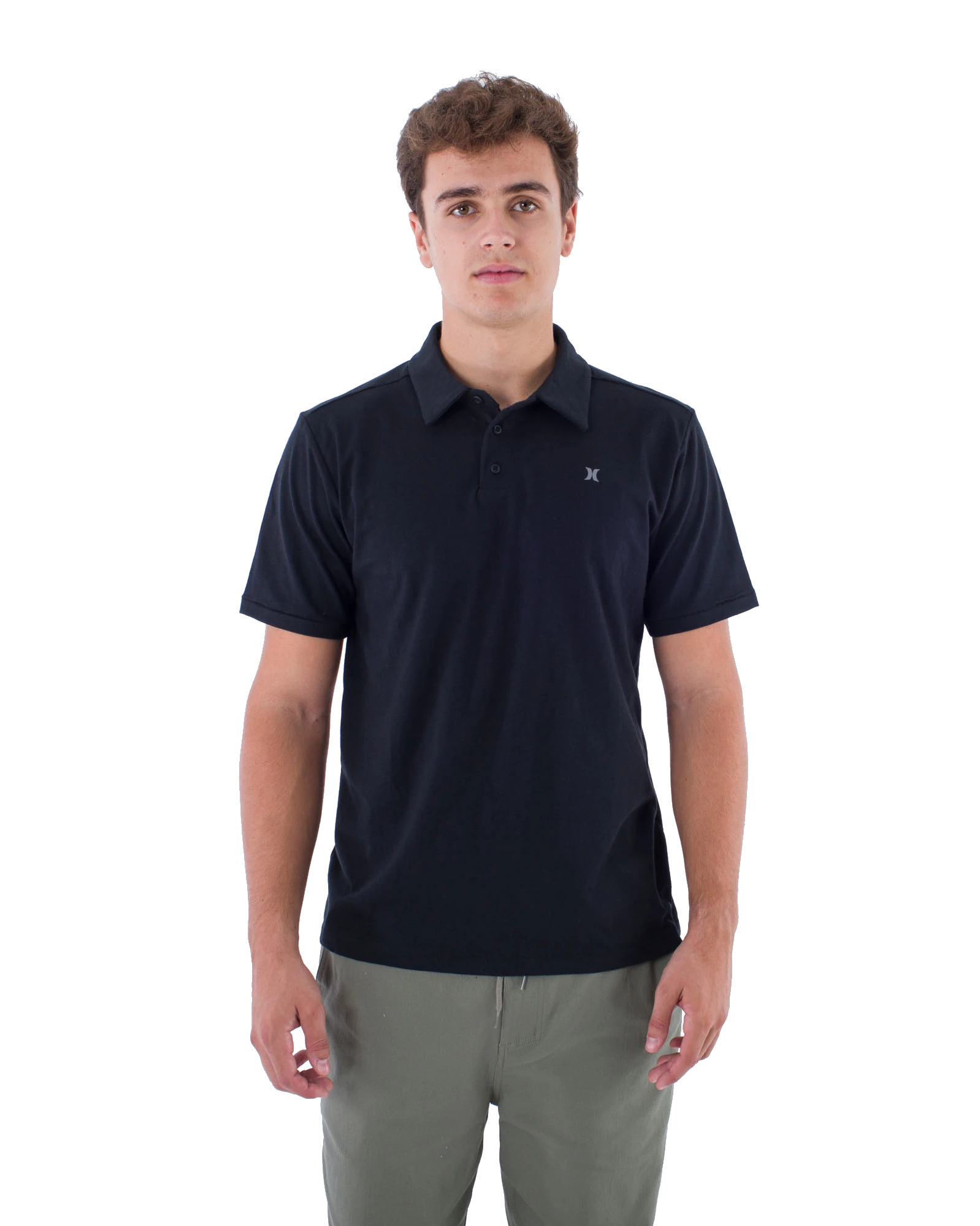 H2o-dri Ace Slub Polo Shirt In Black