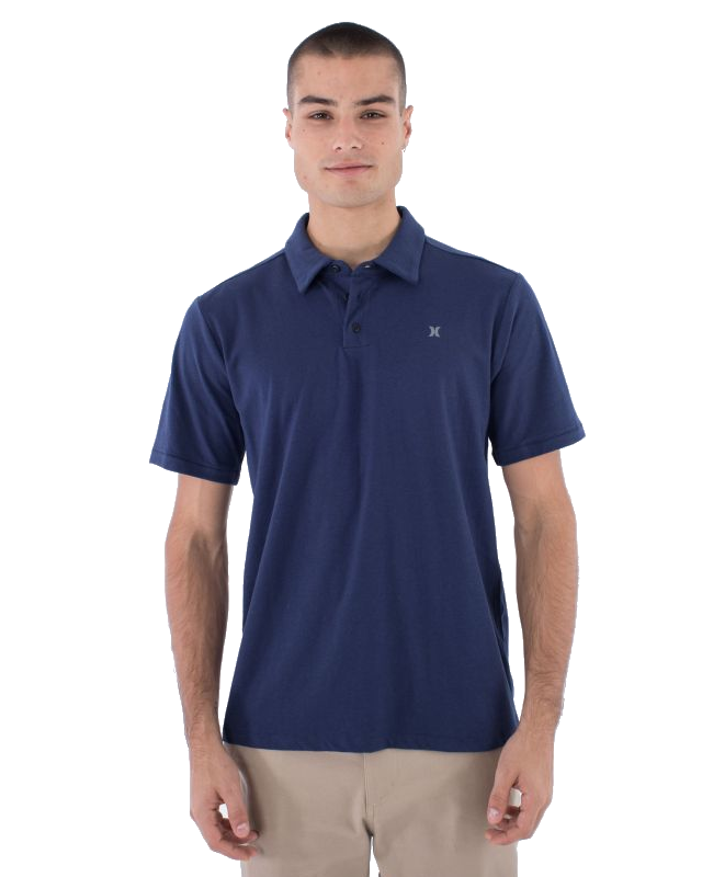 H2o-dri Ace Slub Polo Shirt In Midnight Aqua