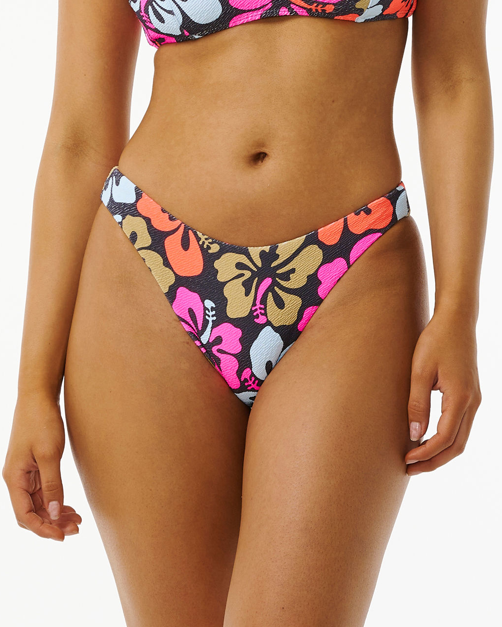 Hibiscus Heat Hi Cut Cheeky Bikini Bottoms In Multi