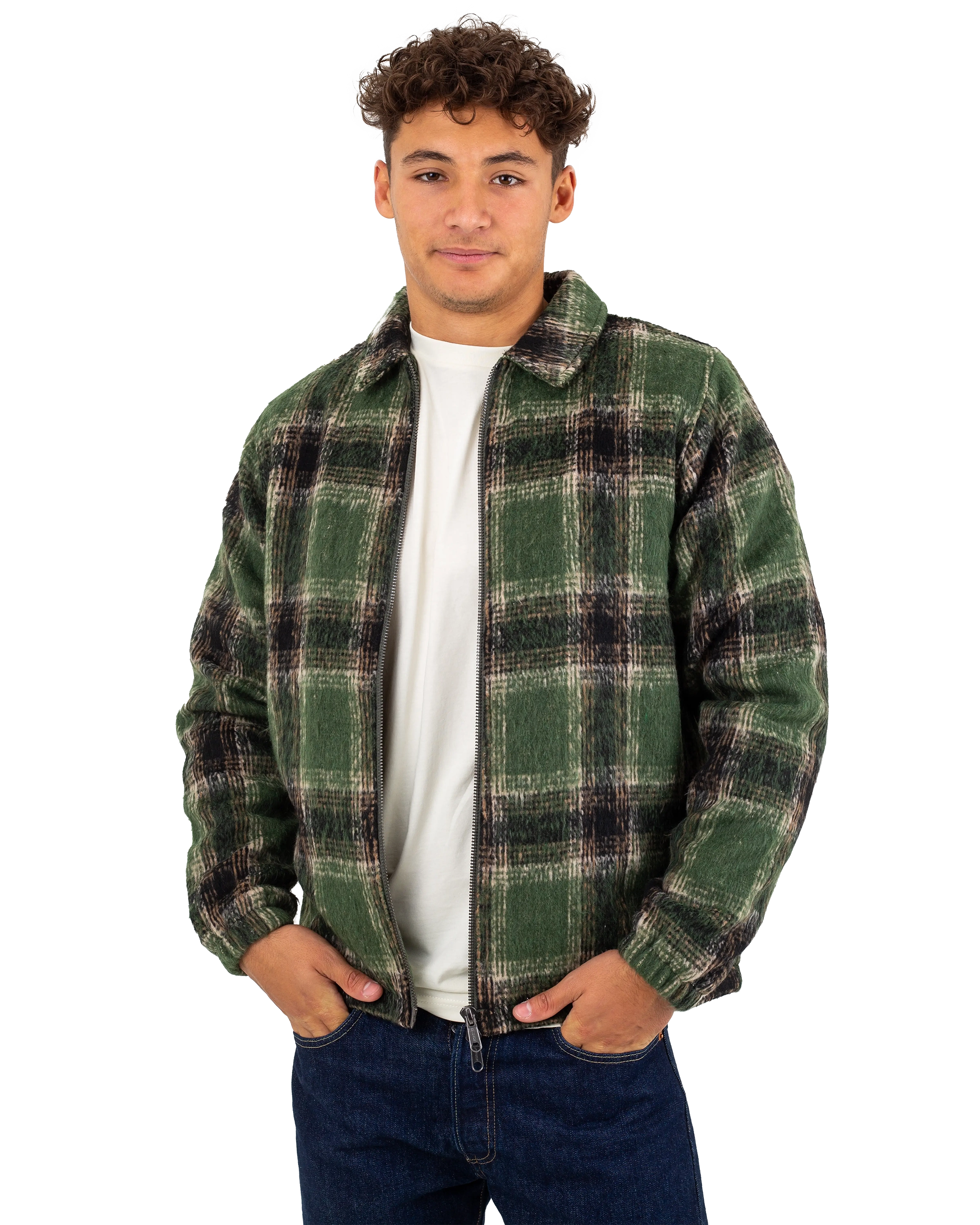 Hideout Jacket In Green Check