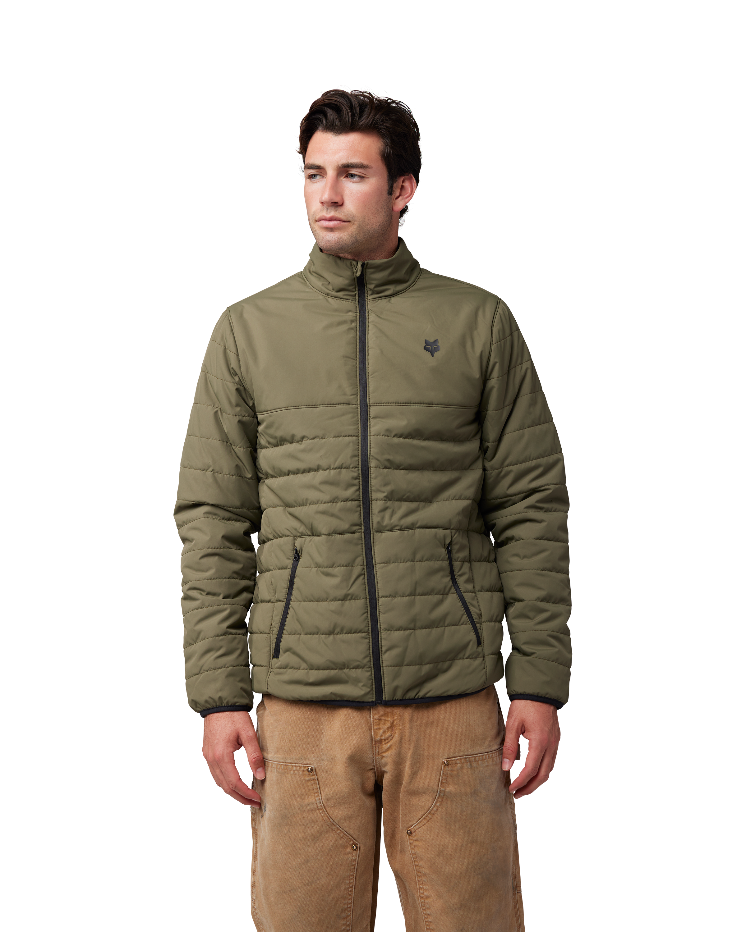 Howel Puffy Jacket In Olive Green