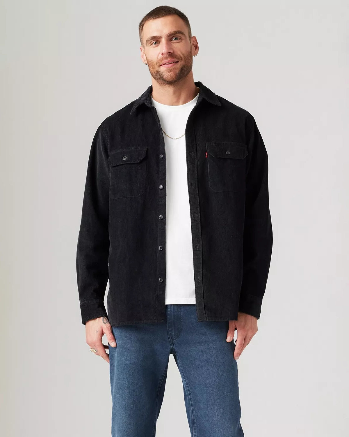 Jackson Work Jacket In Jet Black Corduroy