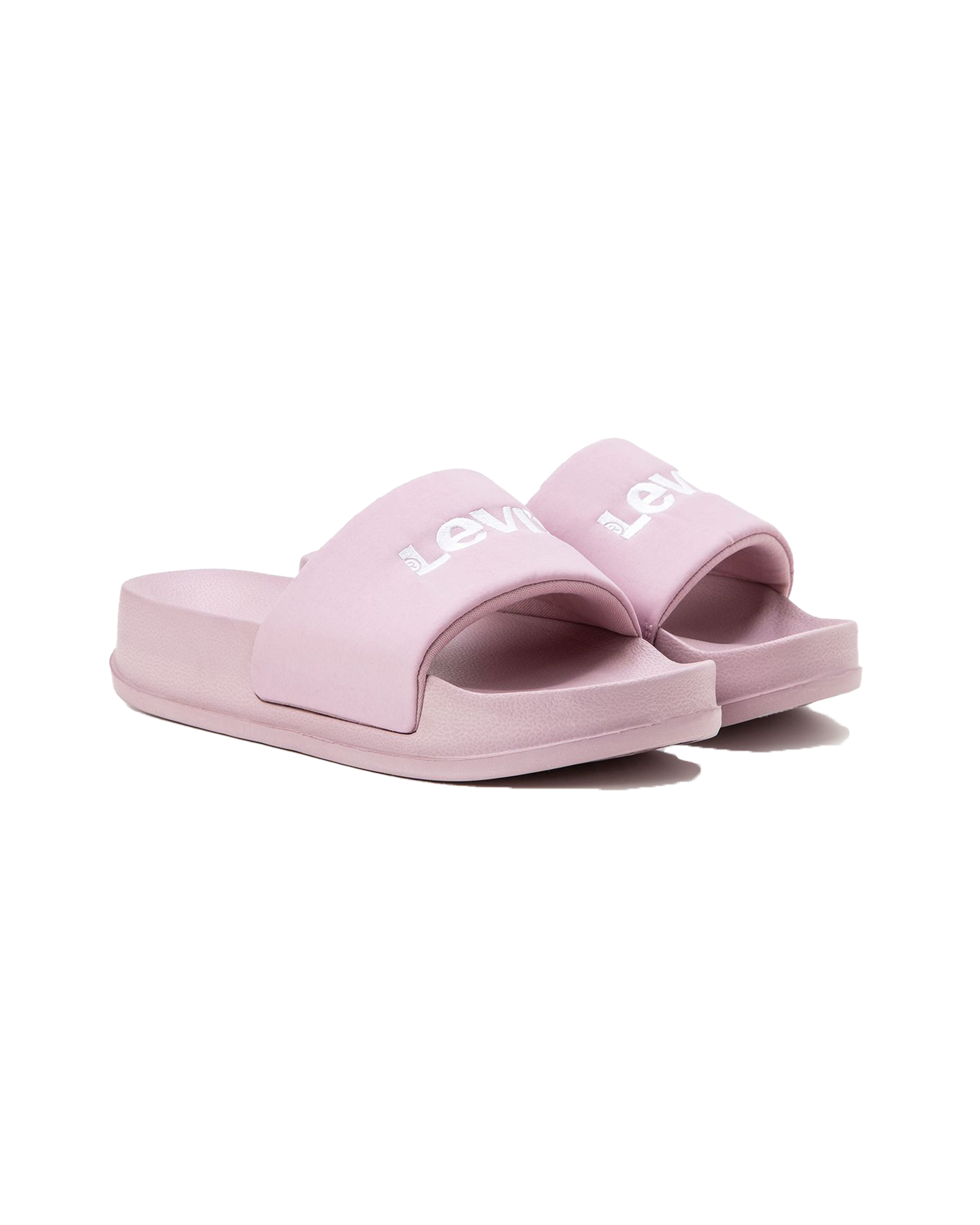 June Bold Padded Sliders In Regular Pink