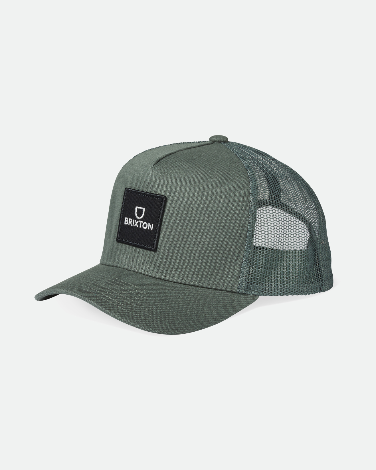 Alpha Block Netplus Trucker Hat In Agave GreenandAgave Green