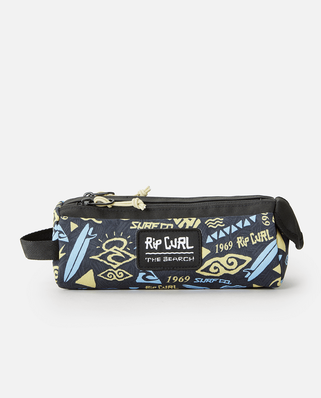 2 Compartment Pencil Case In BlackandYellow